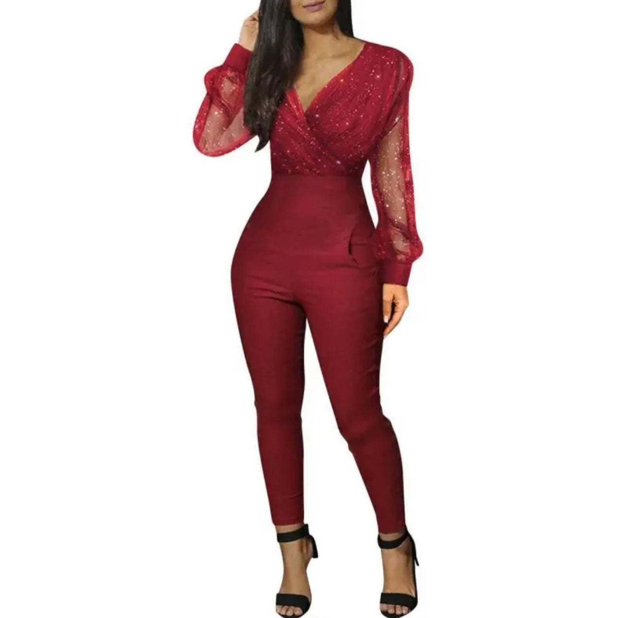 Elegant long sleeve jumpsuit