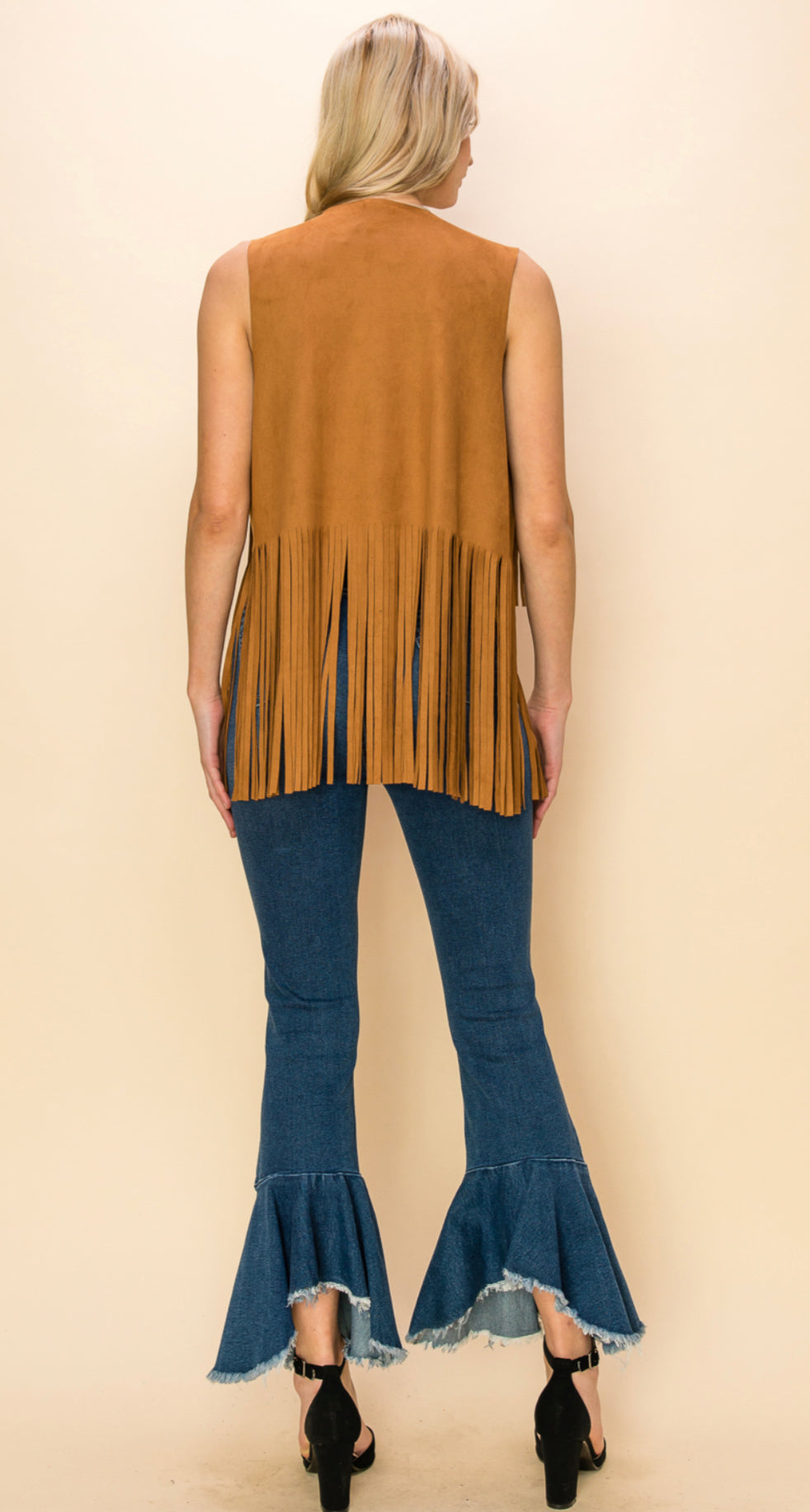 Fringe suede vest