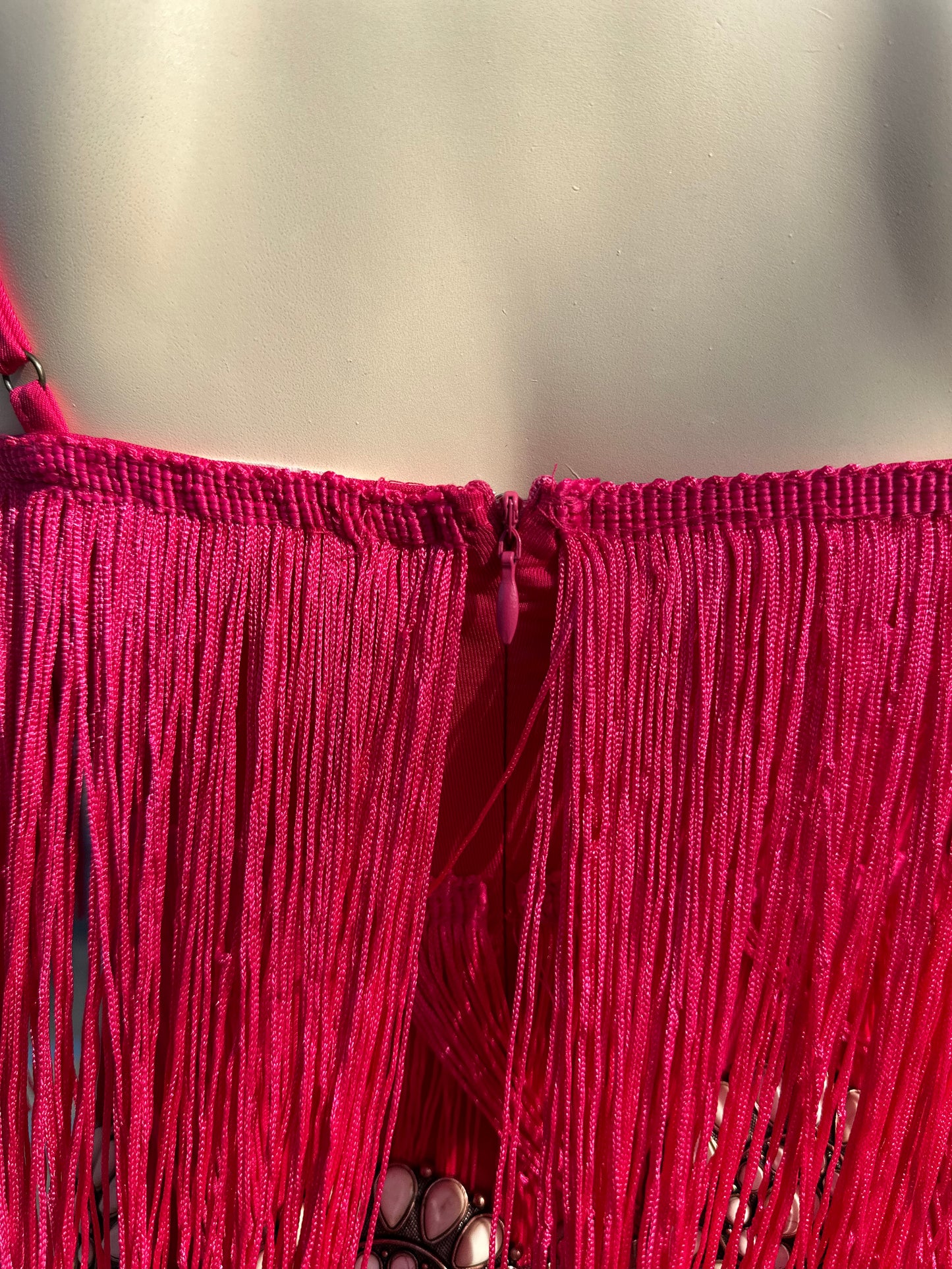Hot pink fringe Dress