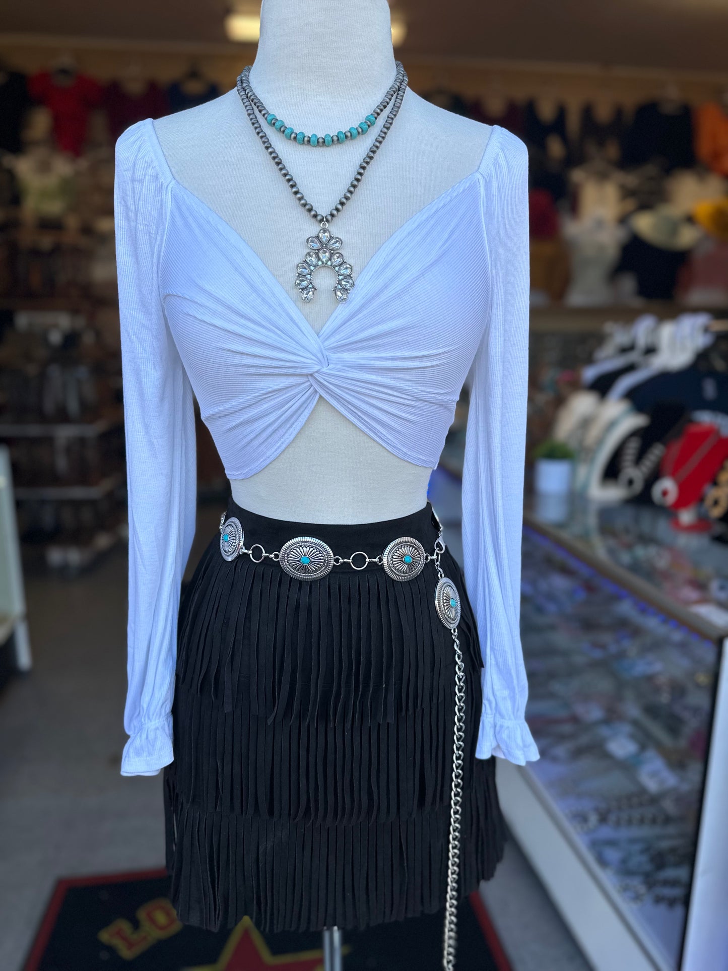 Vaquera Fringe skirt(4 colors available)