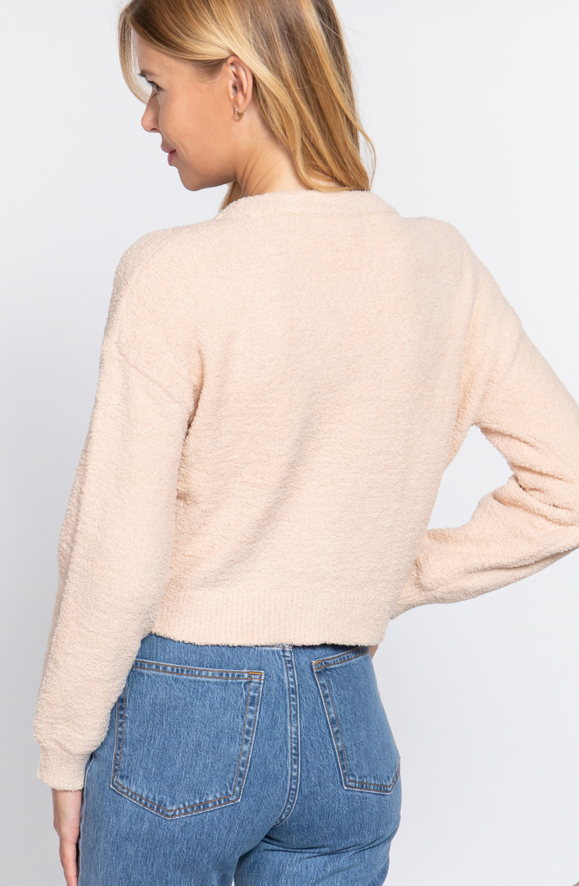 LONG SLV V-NECK SWEATER CARDIGAN