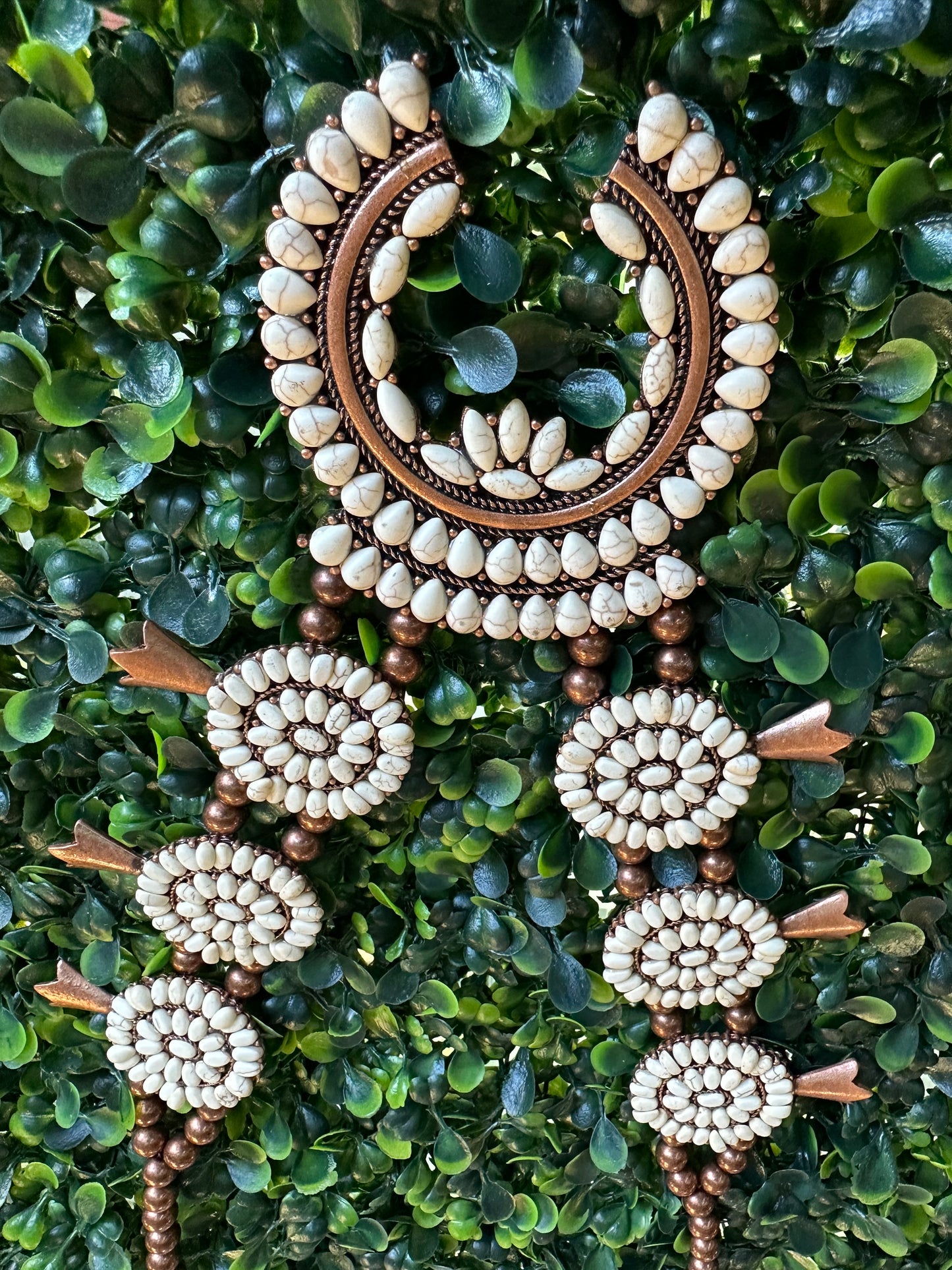 Squash Blossom Necklace and earrings set