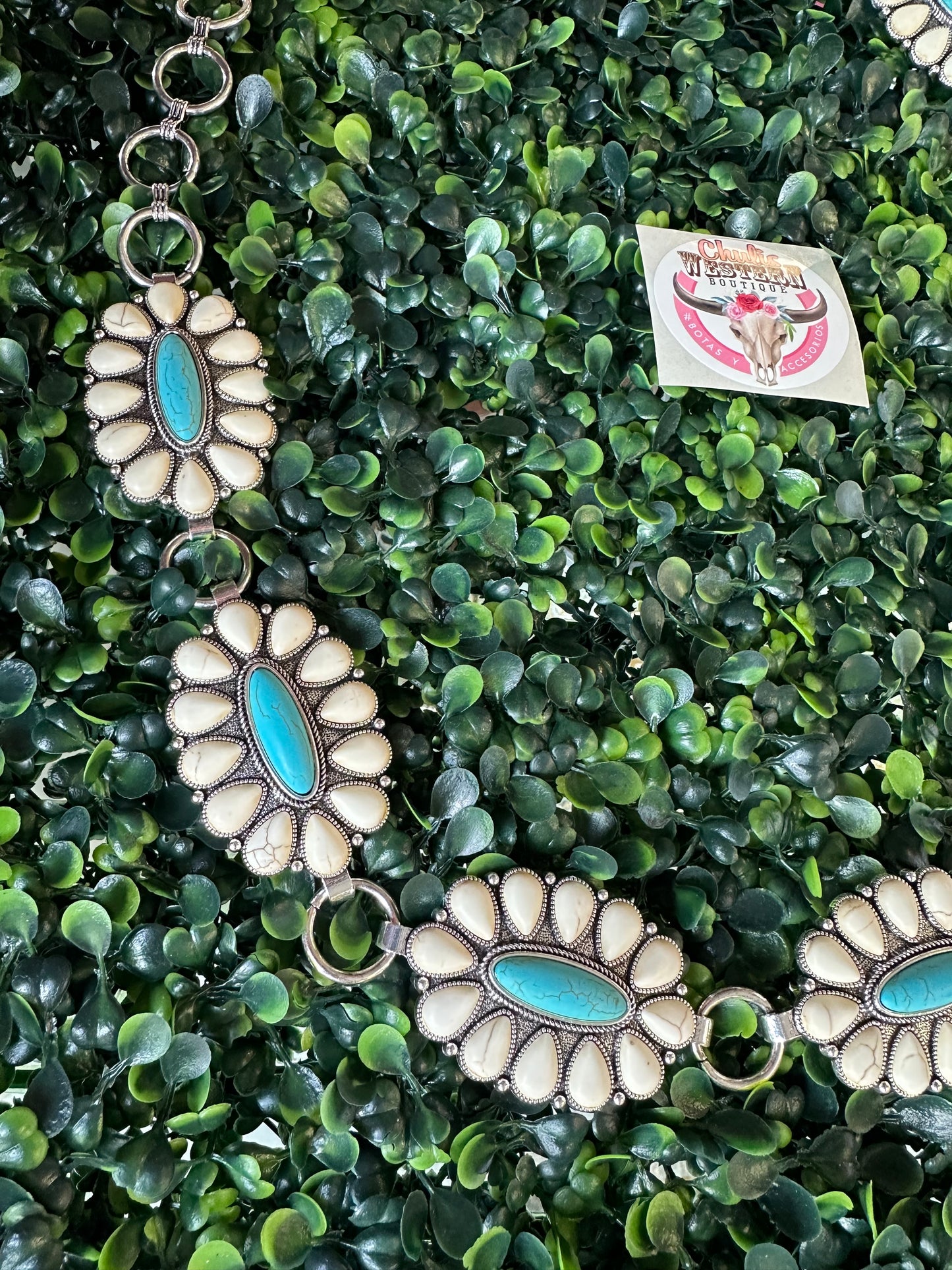 Western Stone Concho Belt