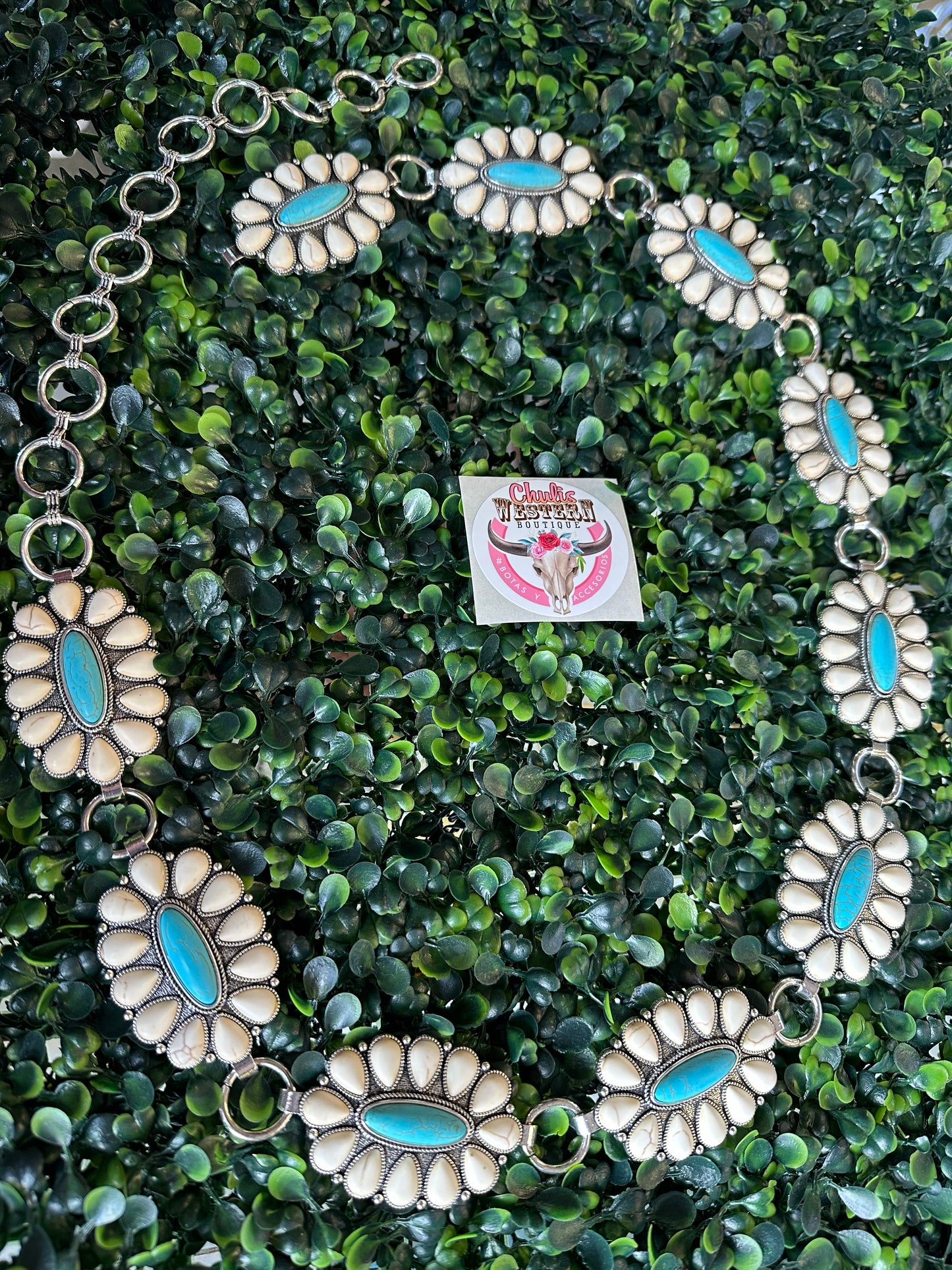 Western Stone Concho Belt