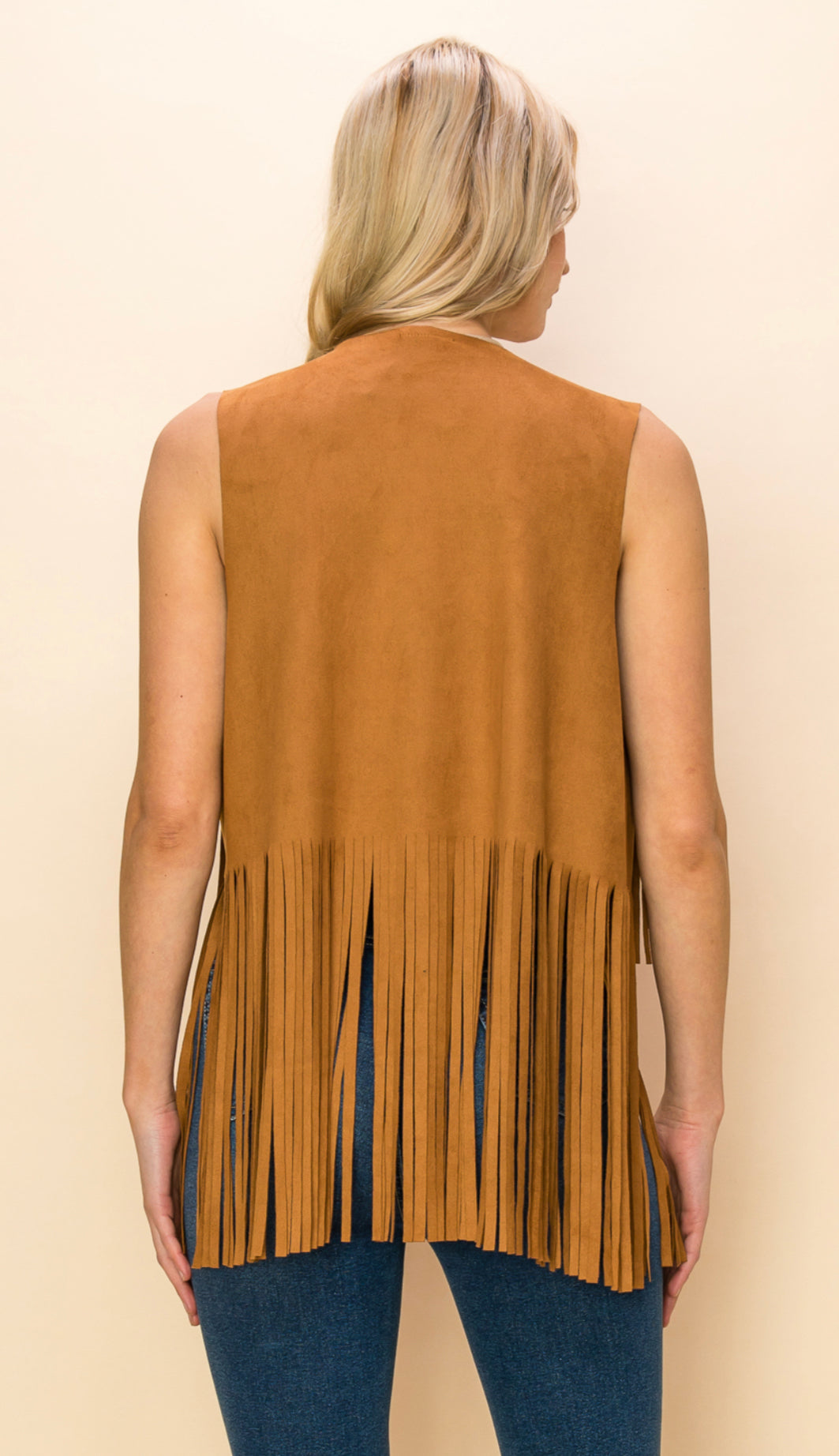Fringe suede vest