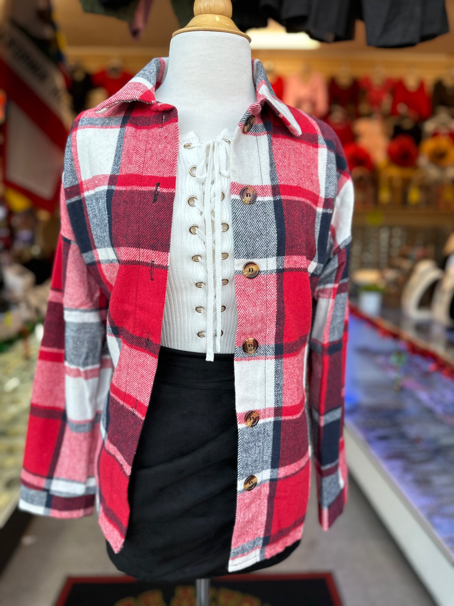 Plaid Red Shacket
