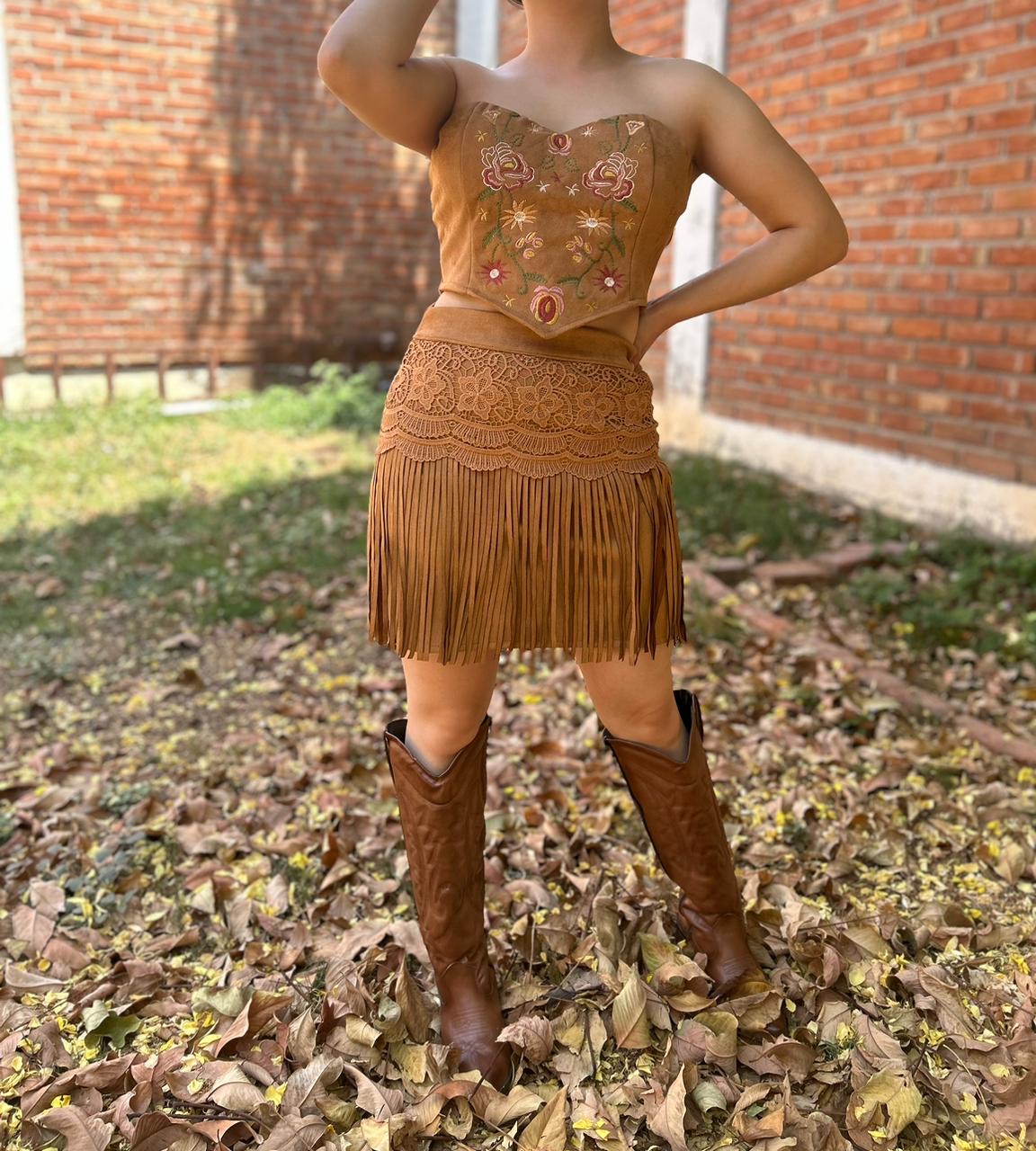 Embroidered Mexican skirts (3 colors available)