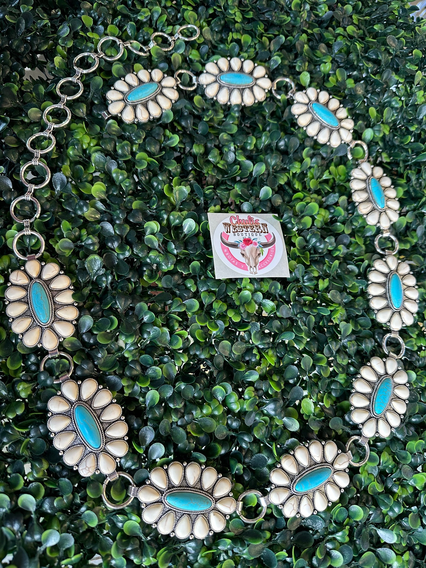 Western Stone Concho Belt