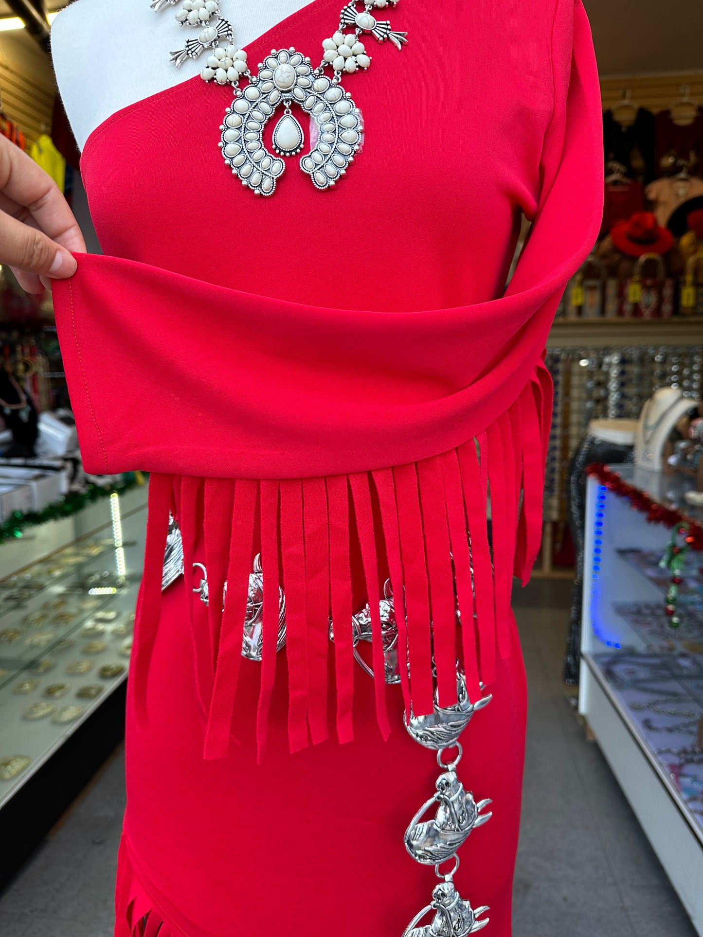 Red Fringe Dress