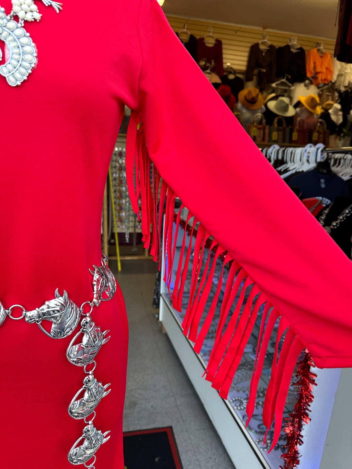 Red Fringe Dress