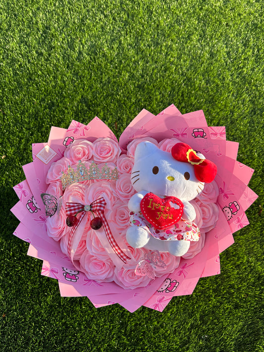 Ramo hello kitty en corazón