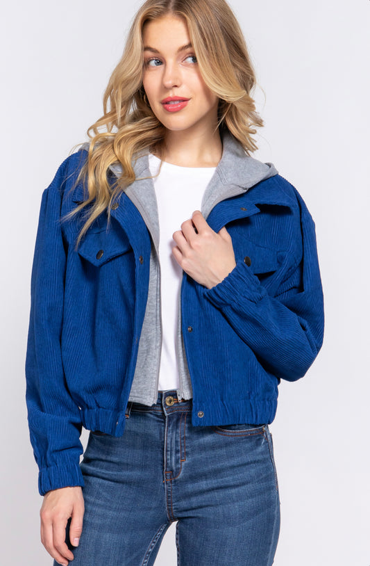 HOODIE CORDUROY JACKET