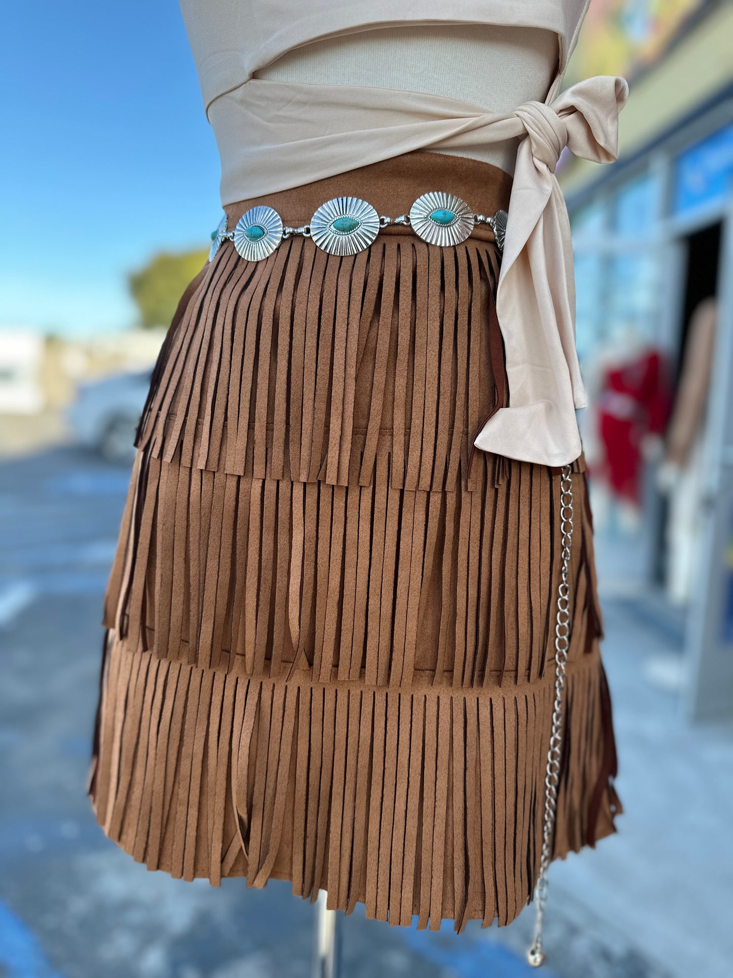 Vaquera Fringe skirt(4 colors available)