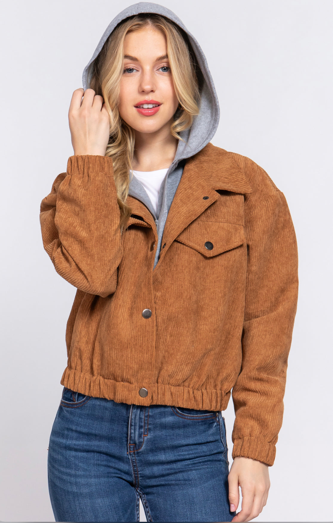HOODIE CORDUROY JACKET