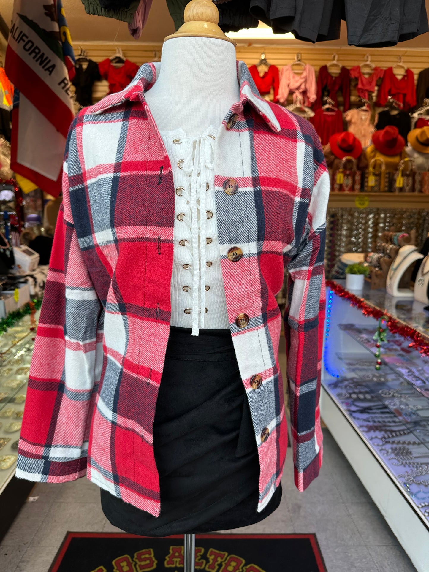 Plaid Red Shacket