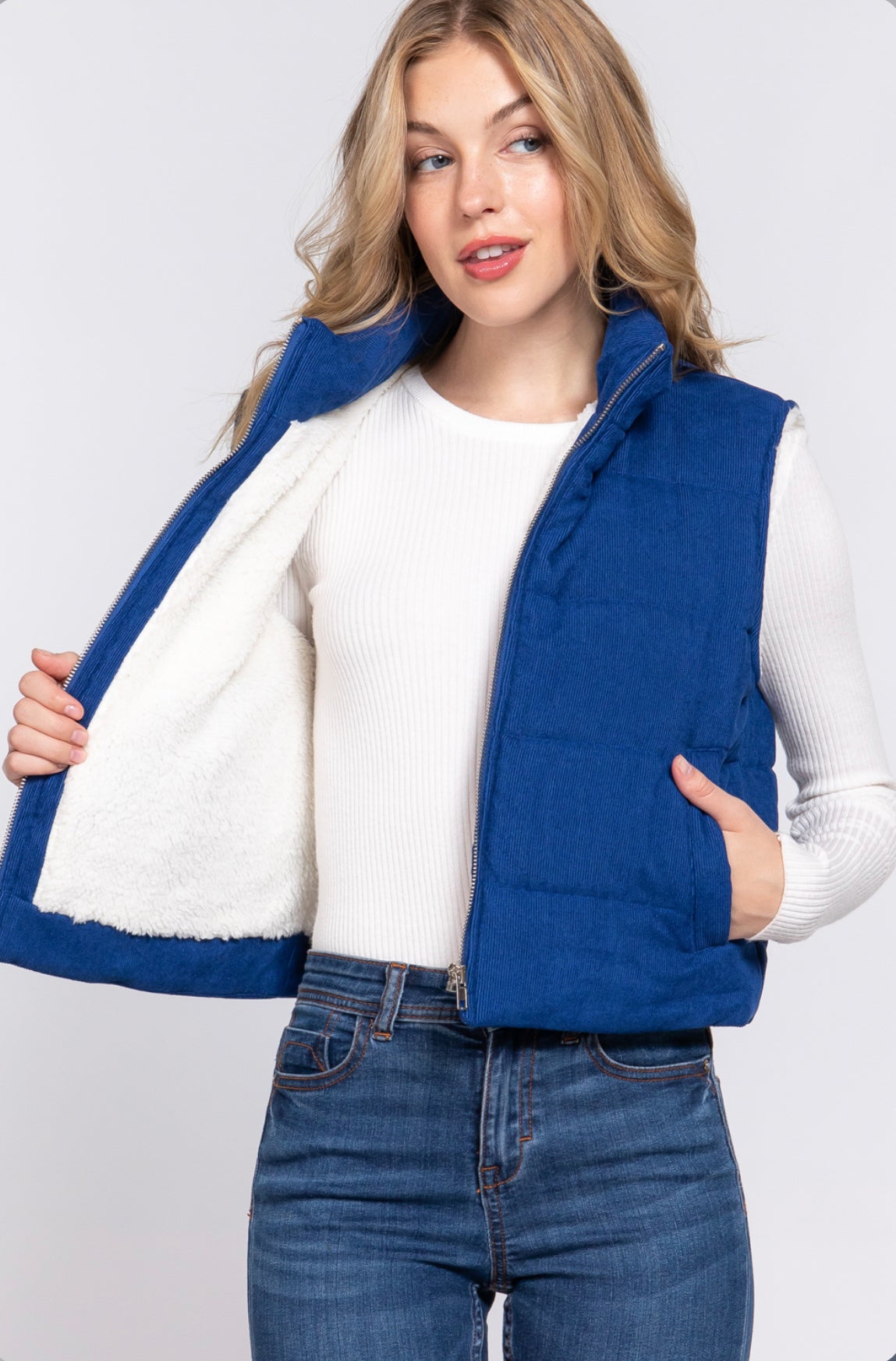 CORDUROY PUFFER VEST
