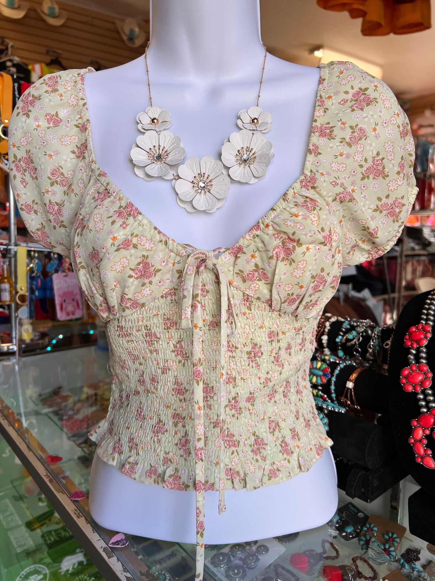 Floral top size large only