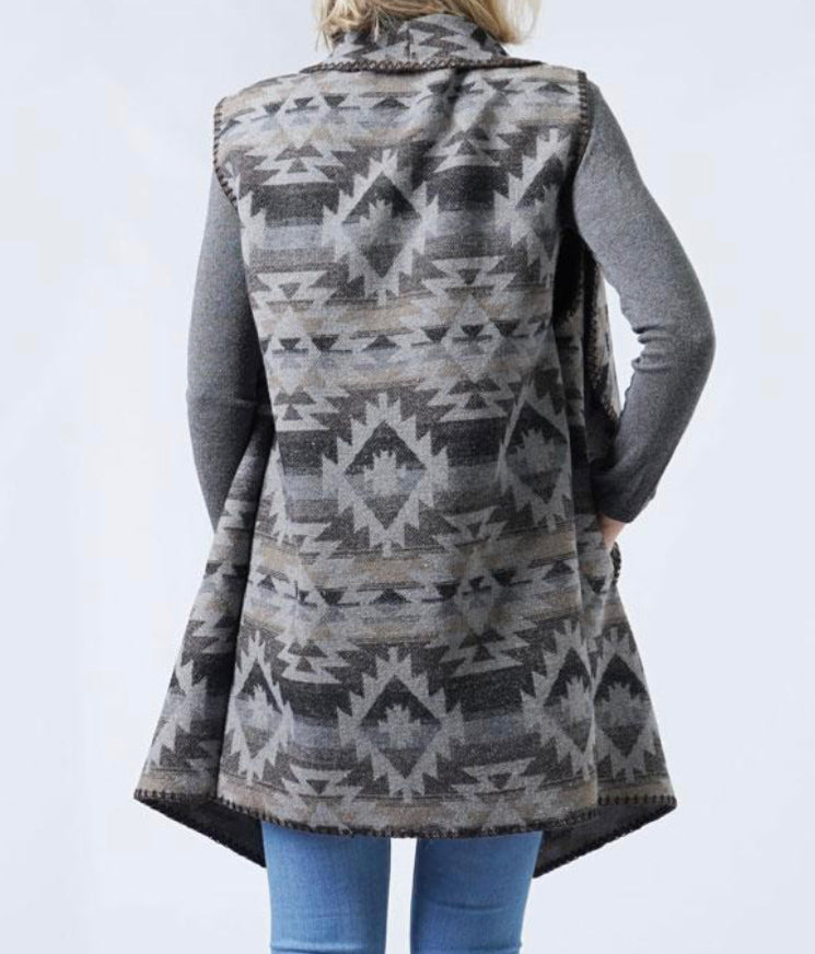 Western print Vest