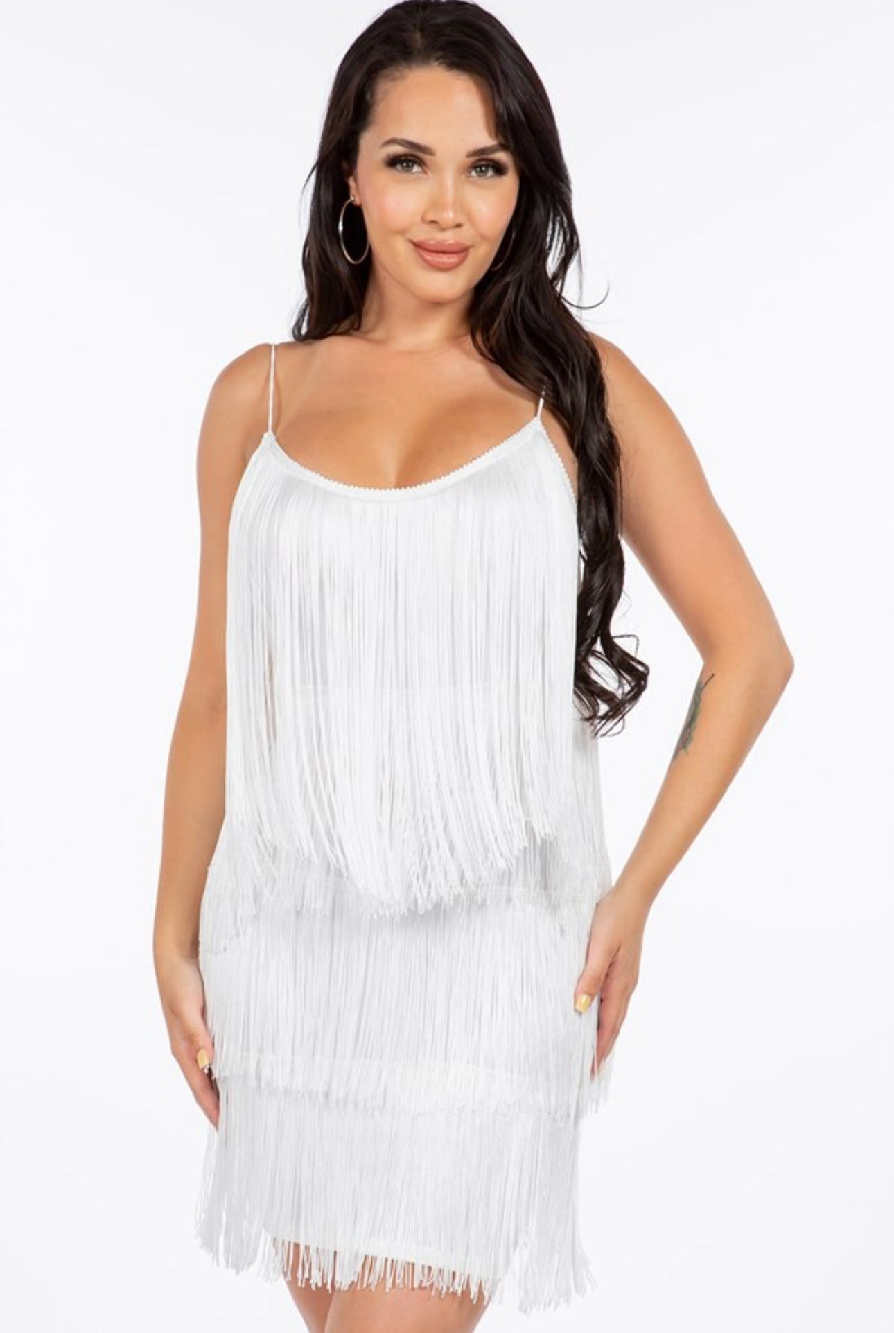Ivory Fringe Dress