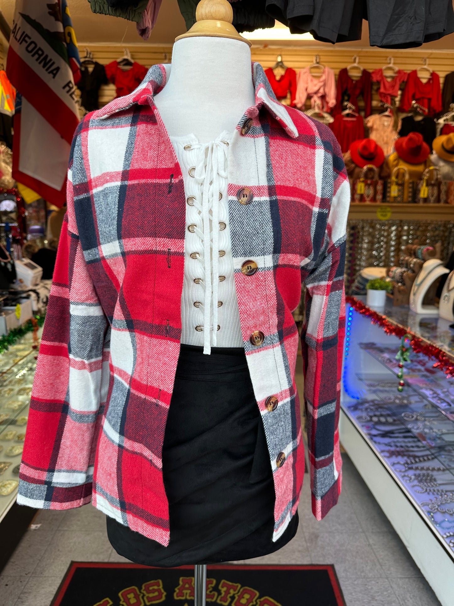 Plaid Red Shacket
