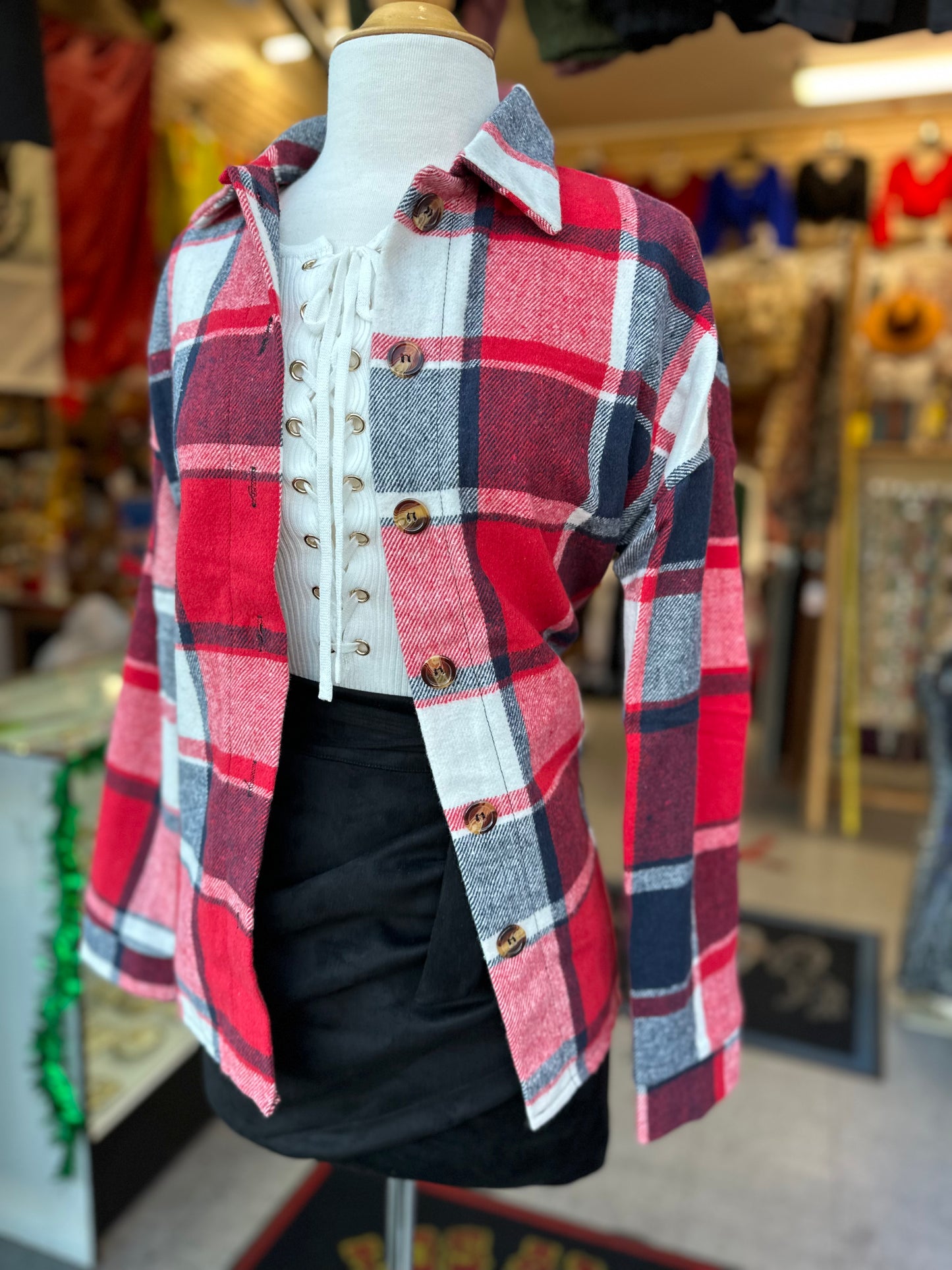 Plaid Red Shacket