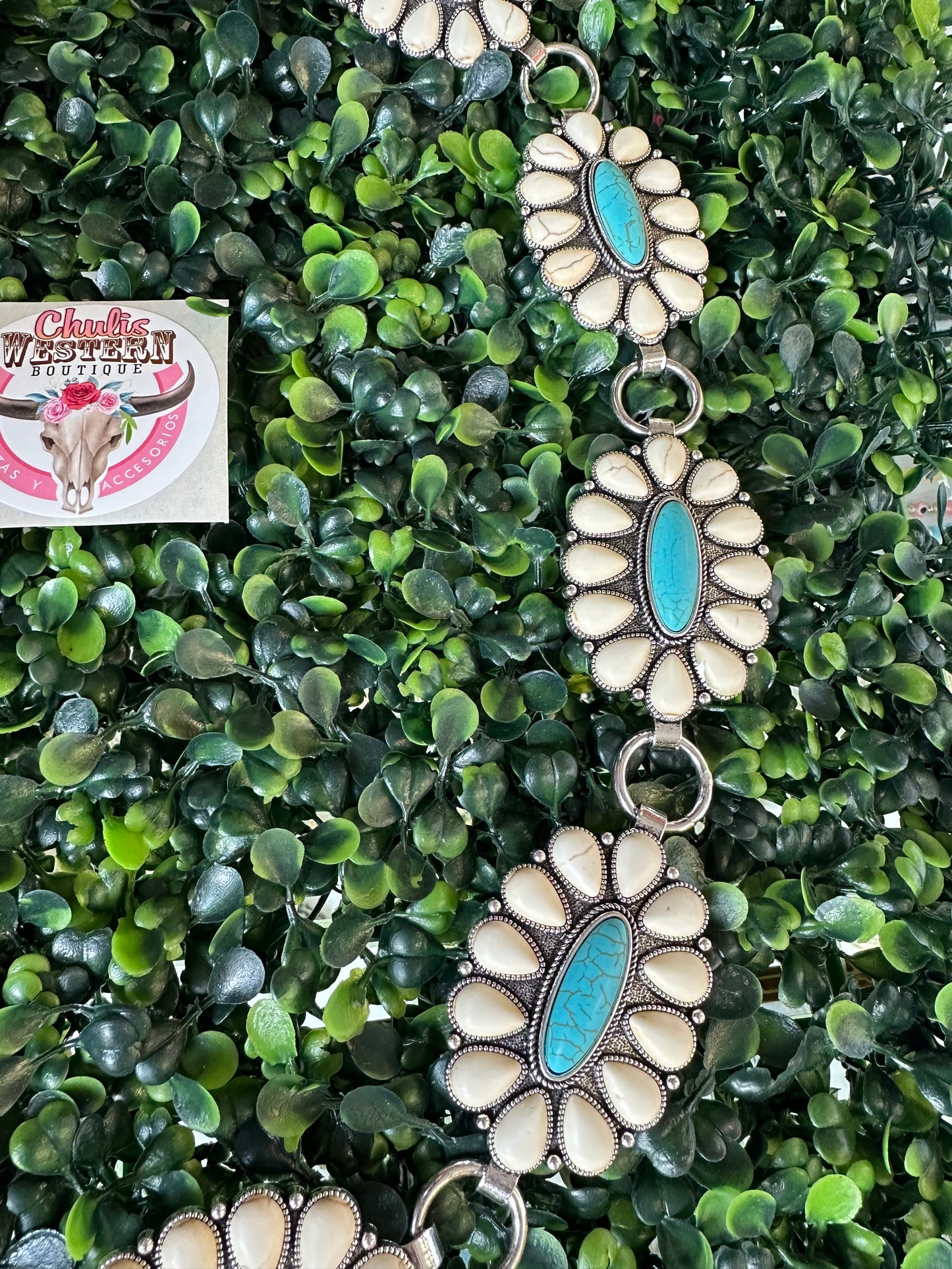 Western Stone Concho Belt