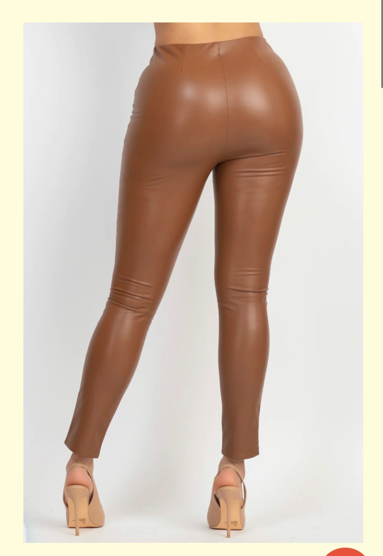 Skinny faux leather pants
