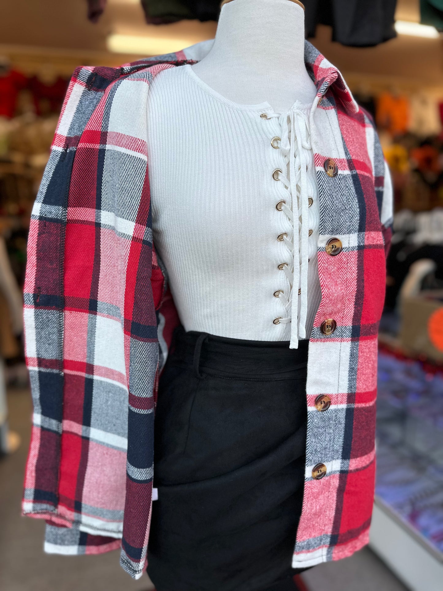 Plaid Red Shacket
