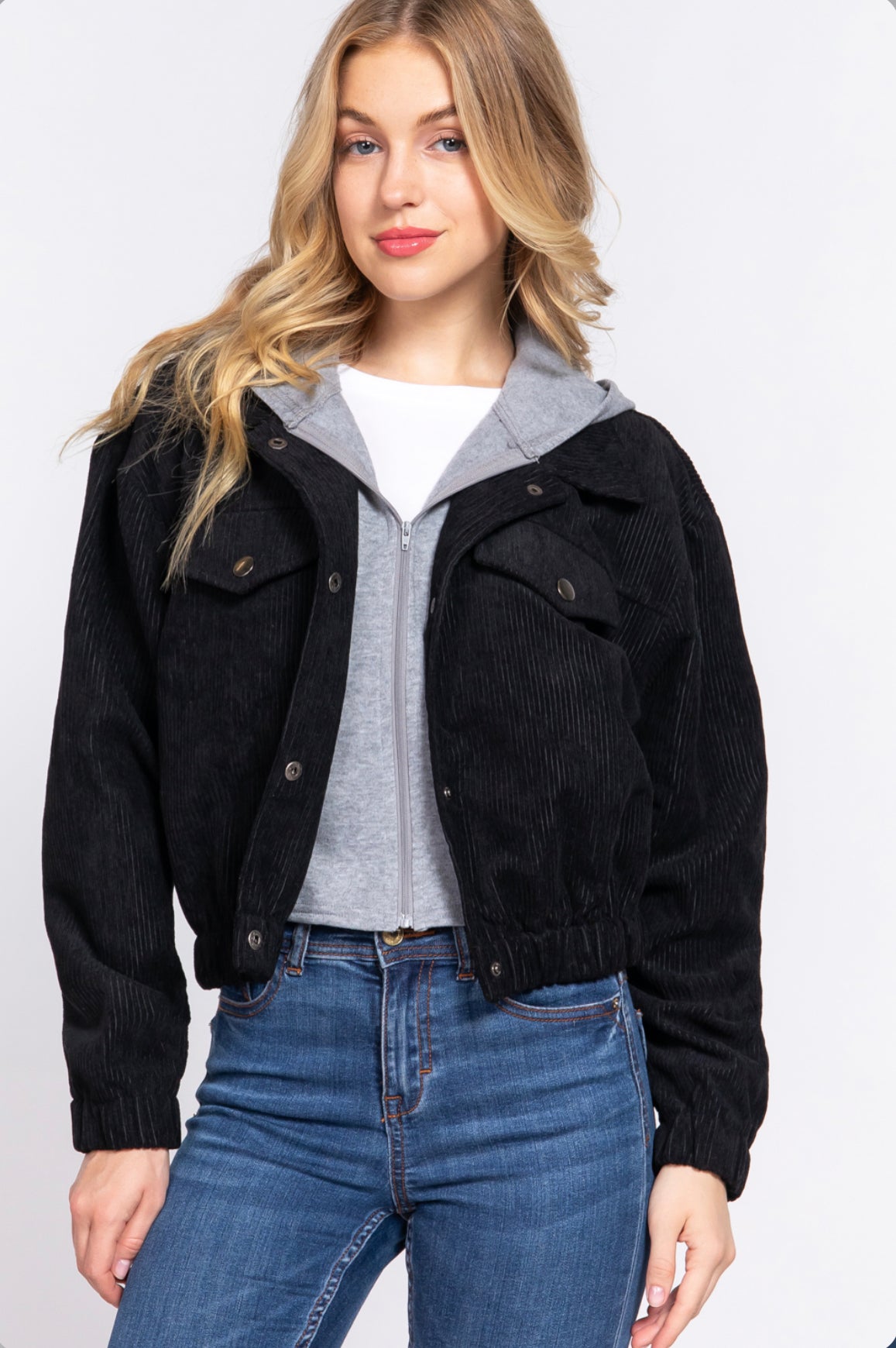 HOODIE CORDUROY JACKET