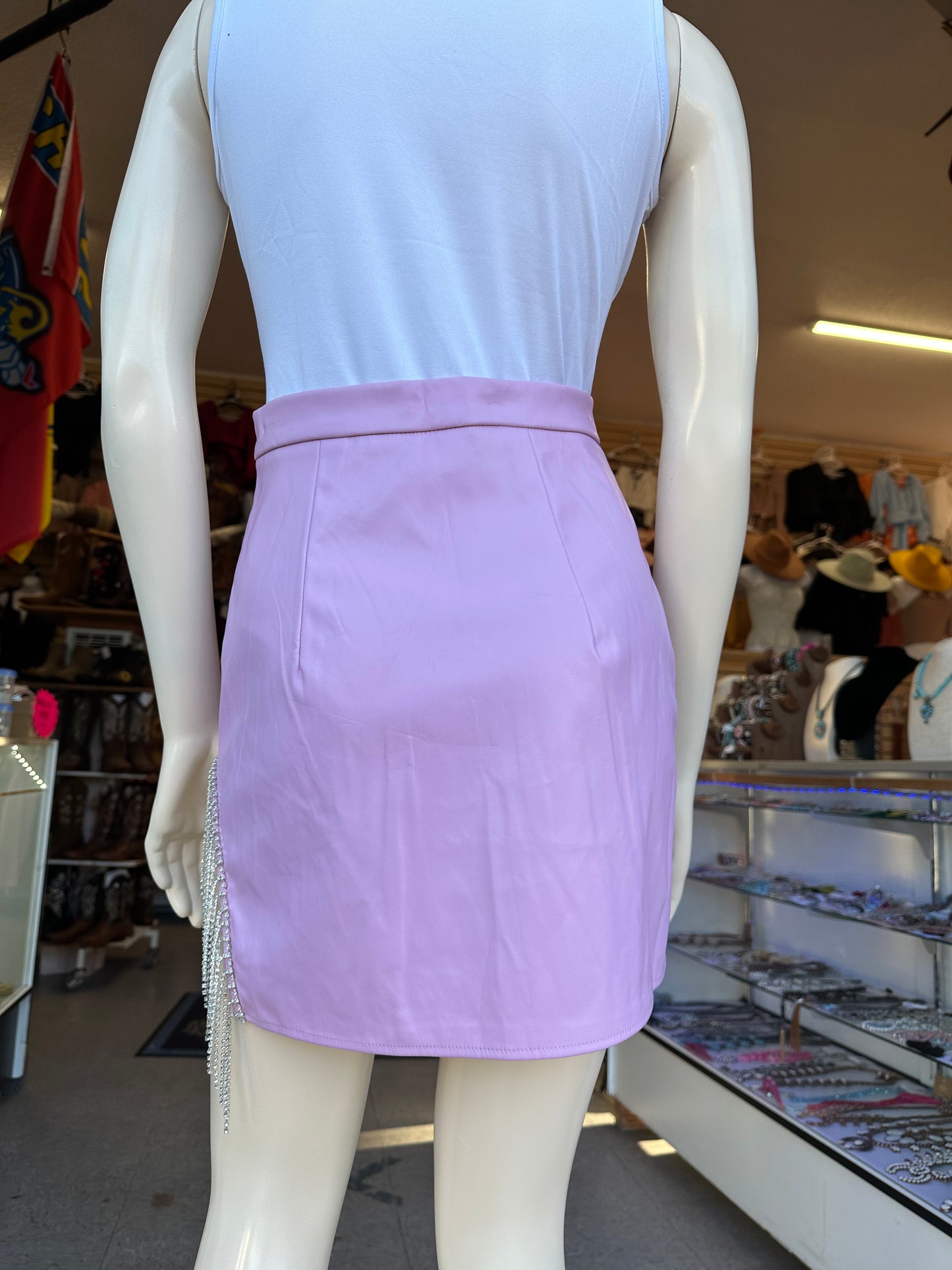 Mini skirt with crystal Tassel(2 colors available)