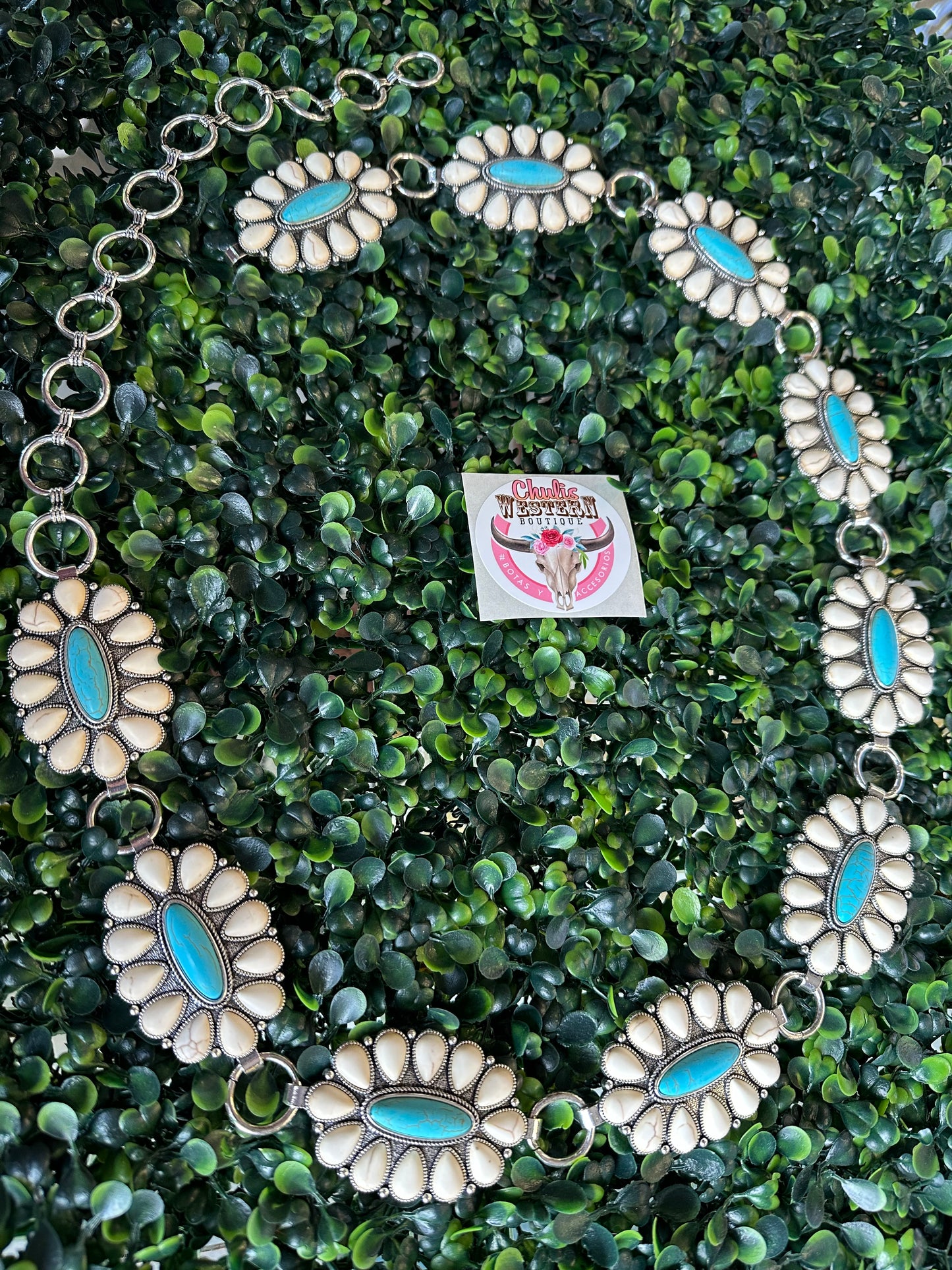 Western Stone Concho Belt