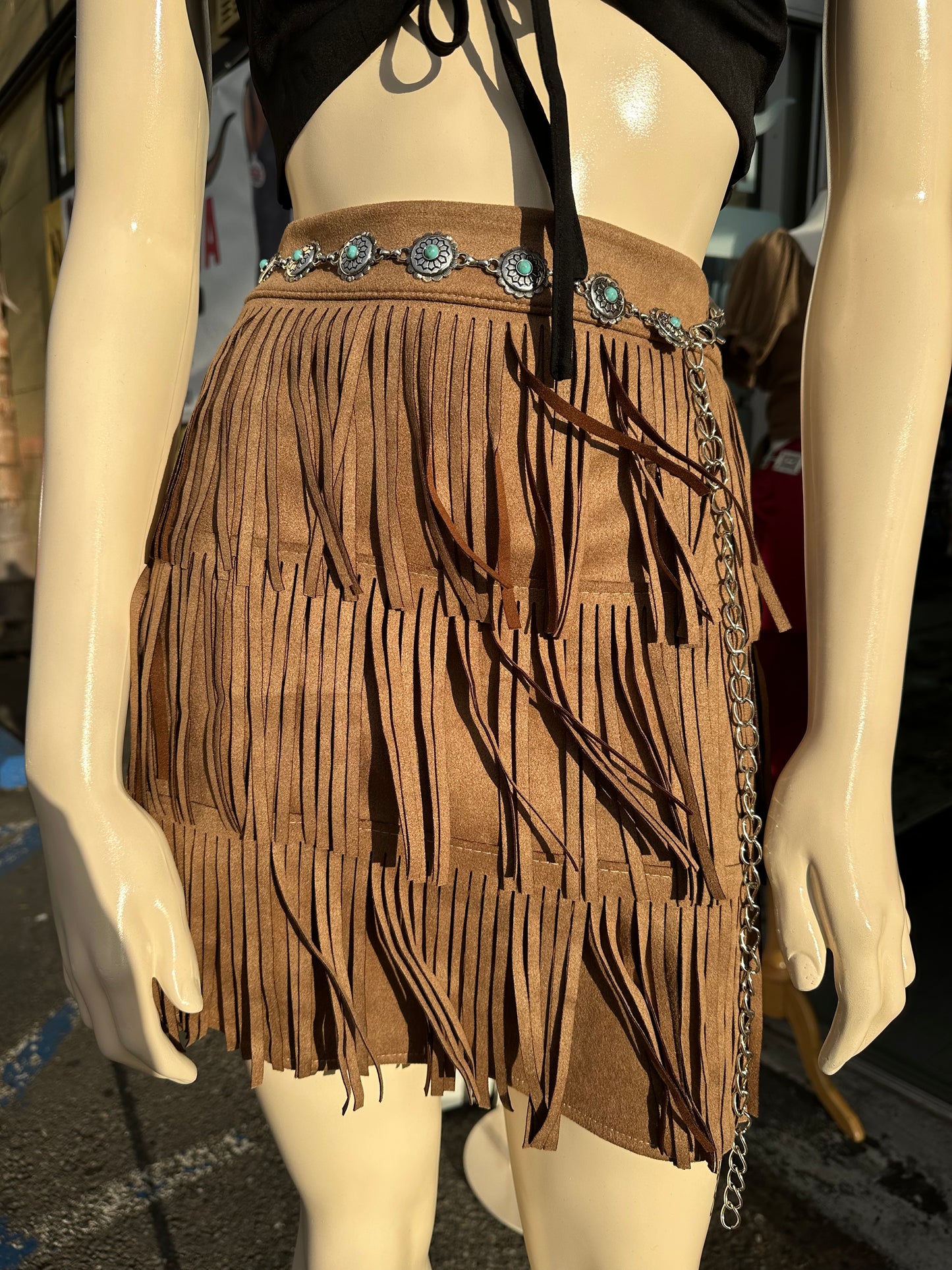 Vaquera Fringe skirt(4 colors available)