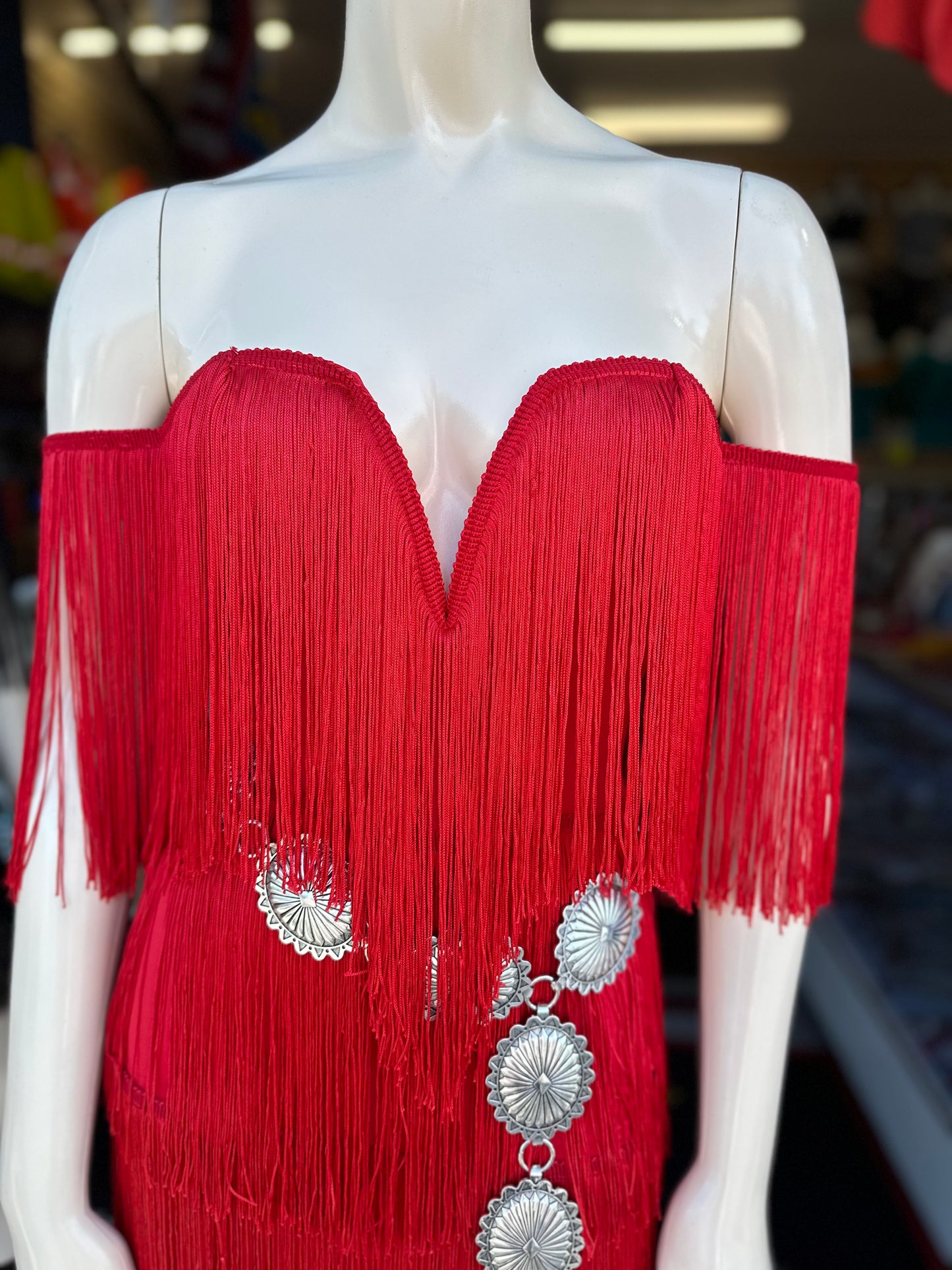 Red Fringe Dress