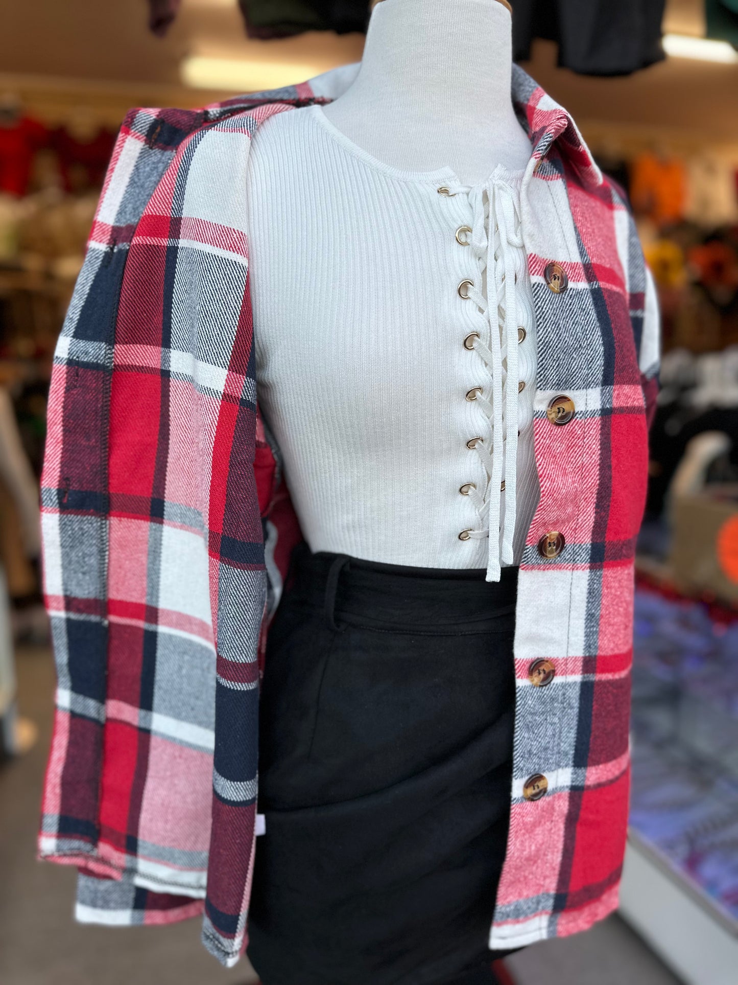 Plaid Red Shacket