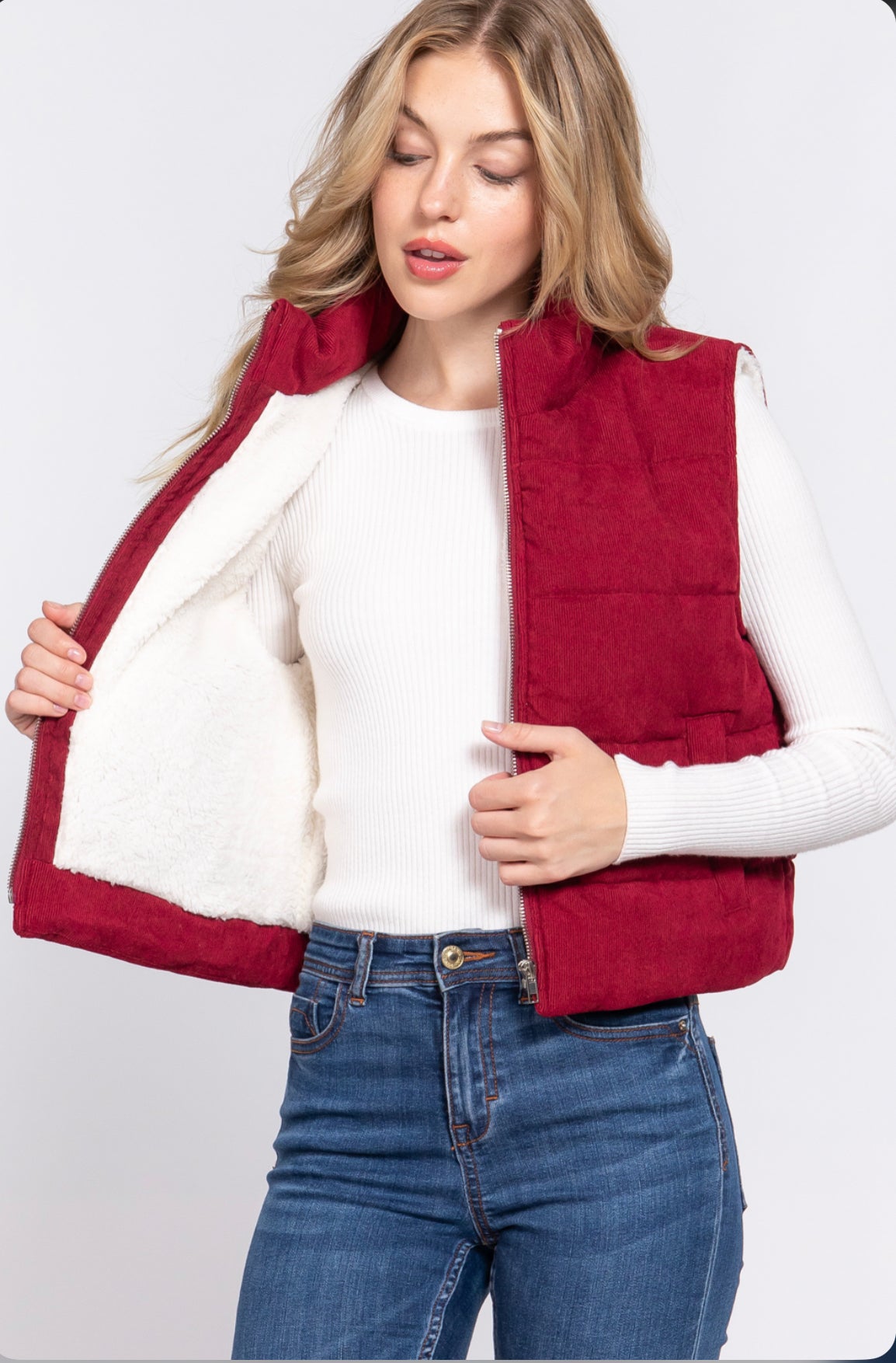 CORDUROY PUFFER VEST