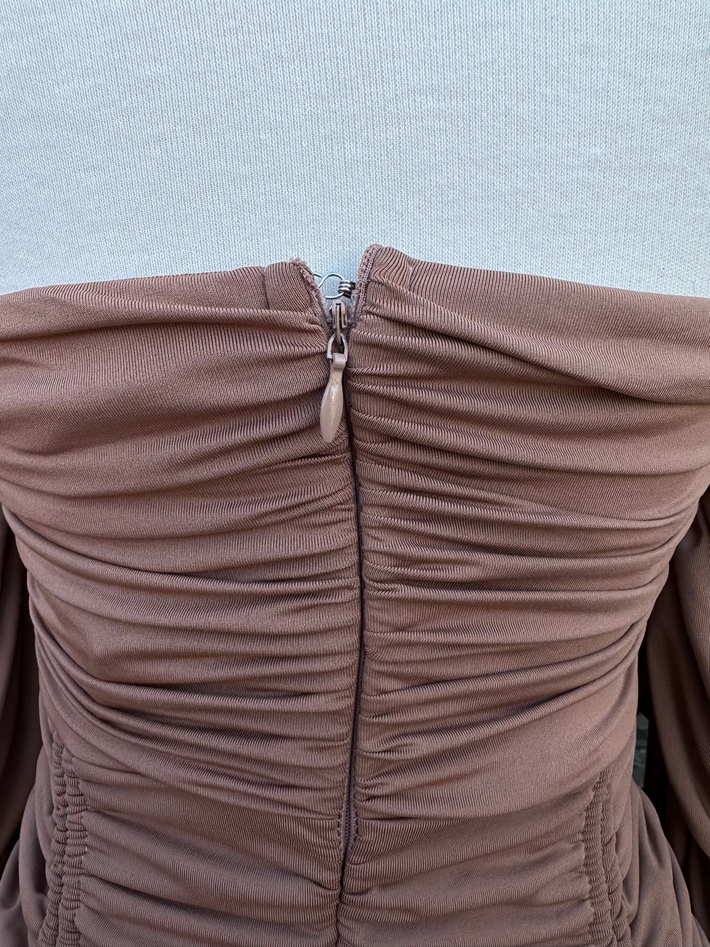 Off shoulder ruched Bodycon Dress