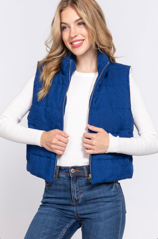 CORDUROY PUFFER VEST
