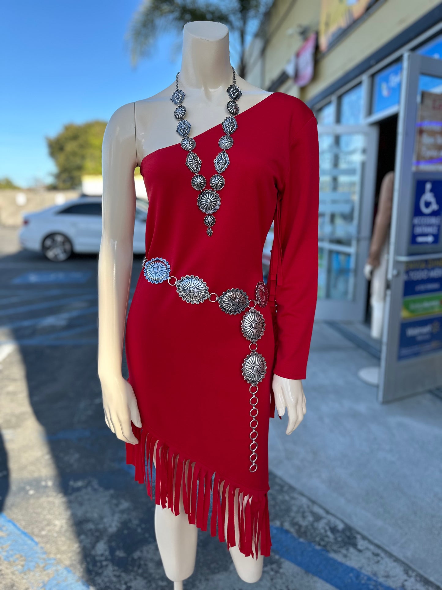 Red Fringe Dress