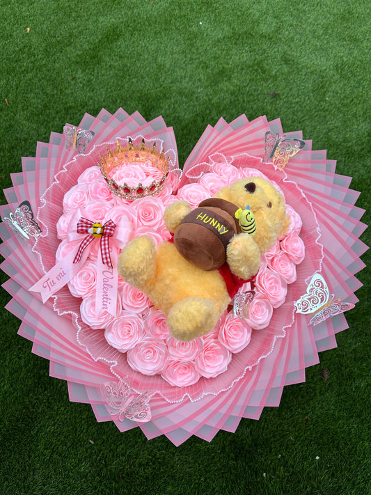 Whinnie the Pooh heart bouquet