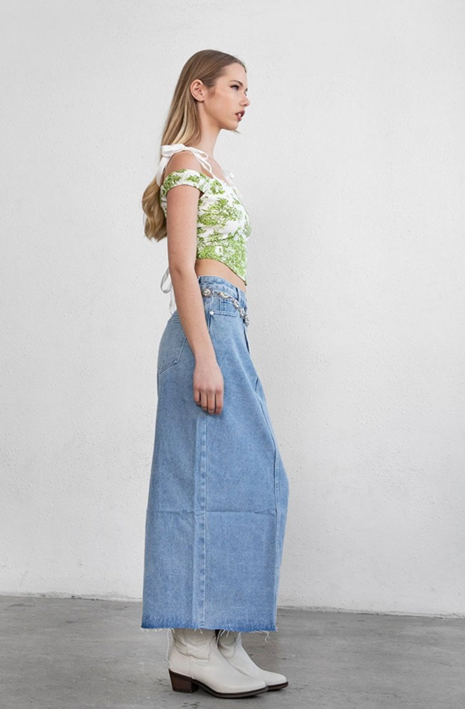 Floral Green Corset