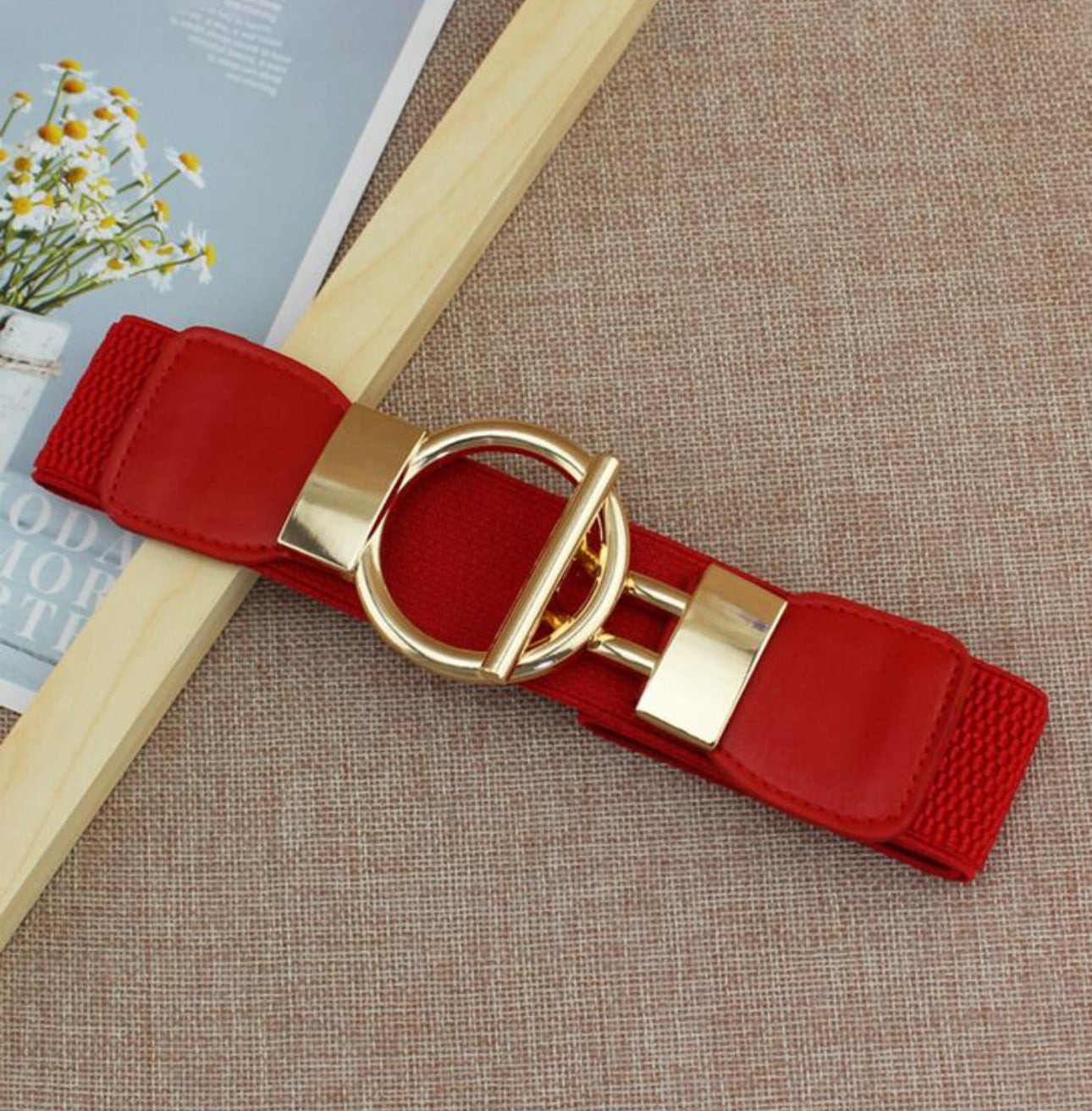 Elastic waist belt