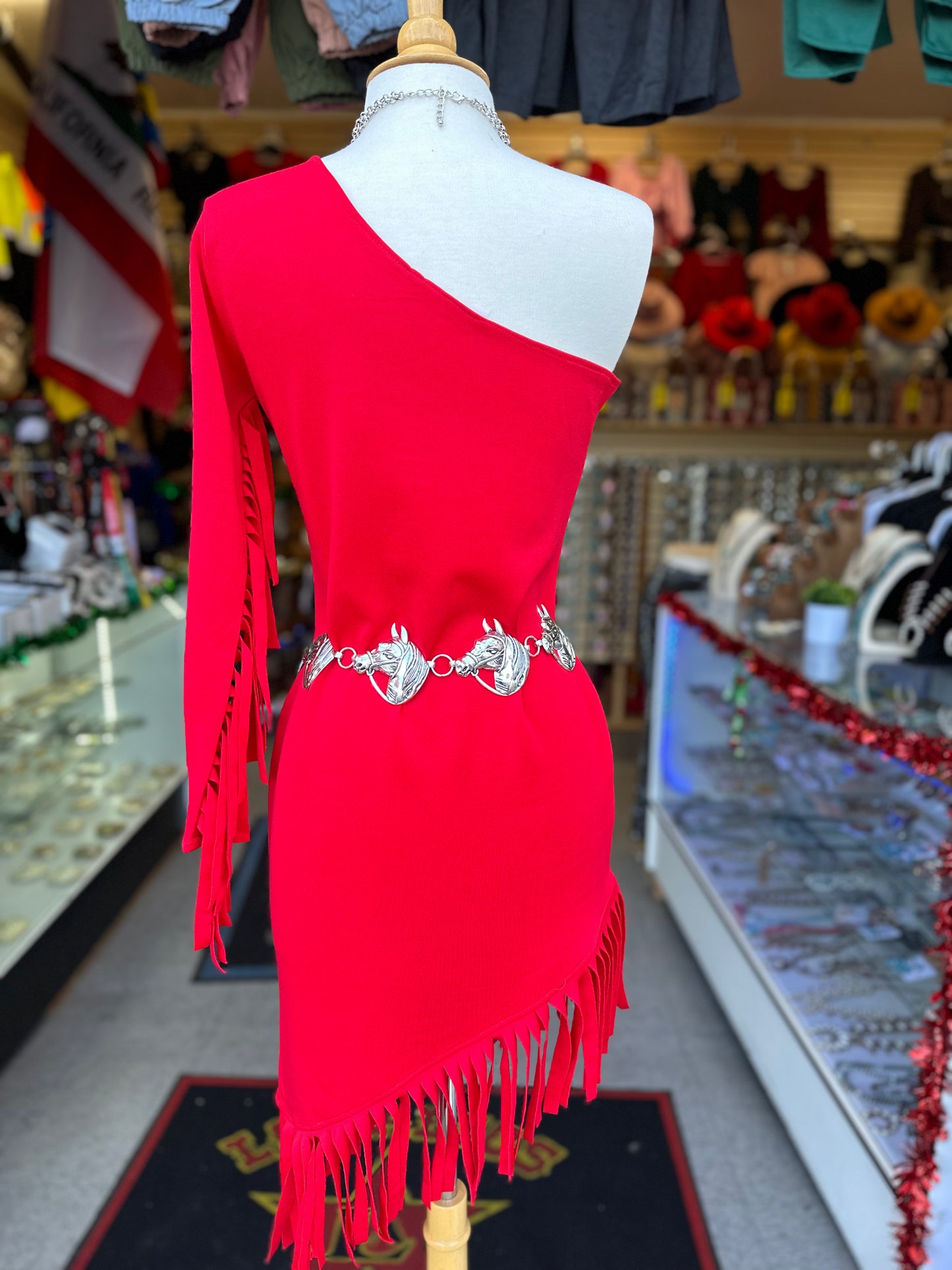 Red Fringe Dress