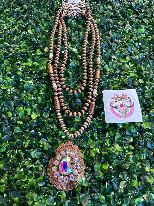 Navajo necklace and earrings set