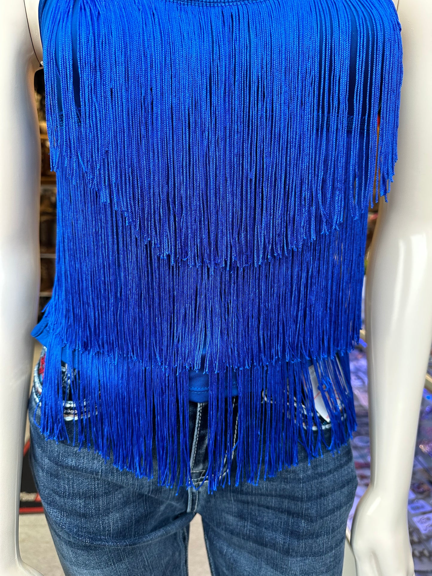 Halter fringe top 💙