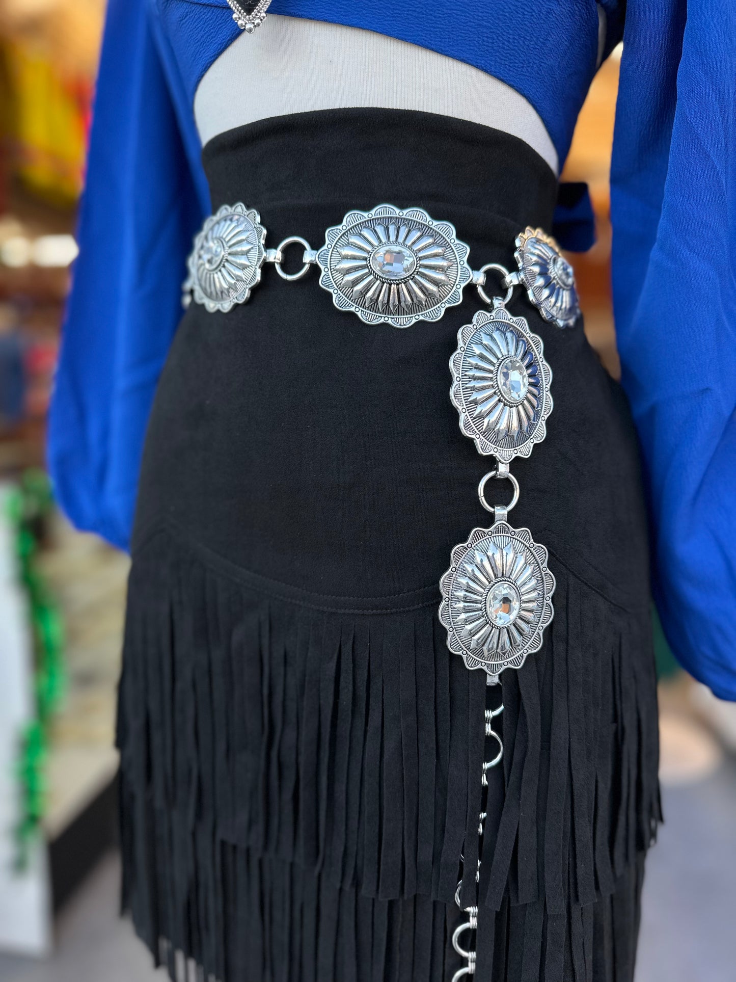 Black fringe skirt