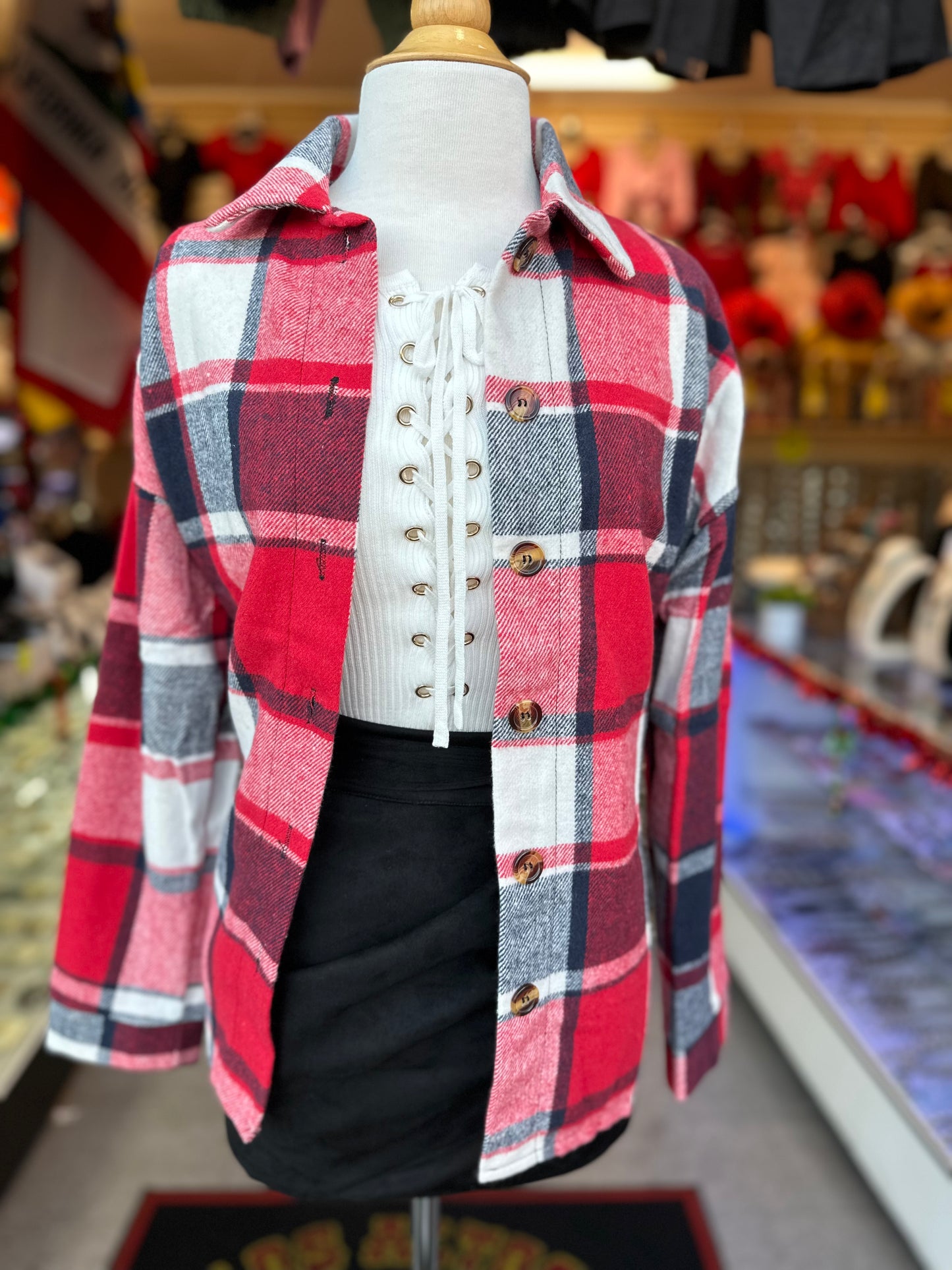 Plaid Red Shacket