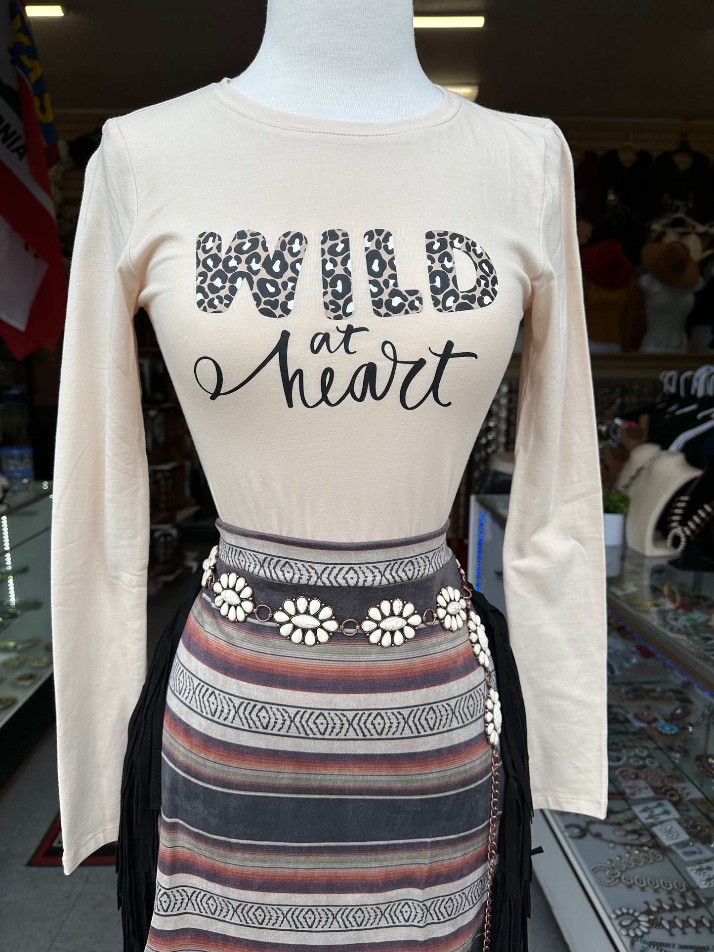 Suede Fringe skirt