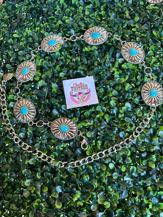 Western T/Silvertone Concho belt 42” long