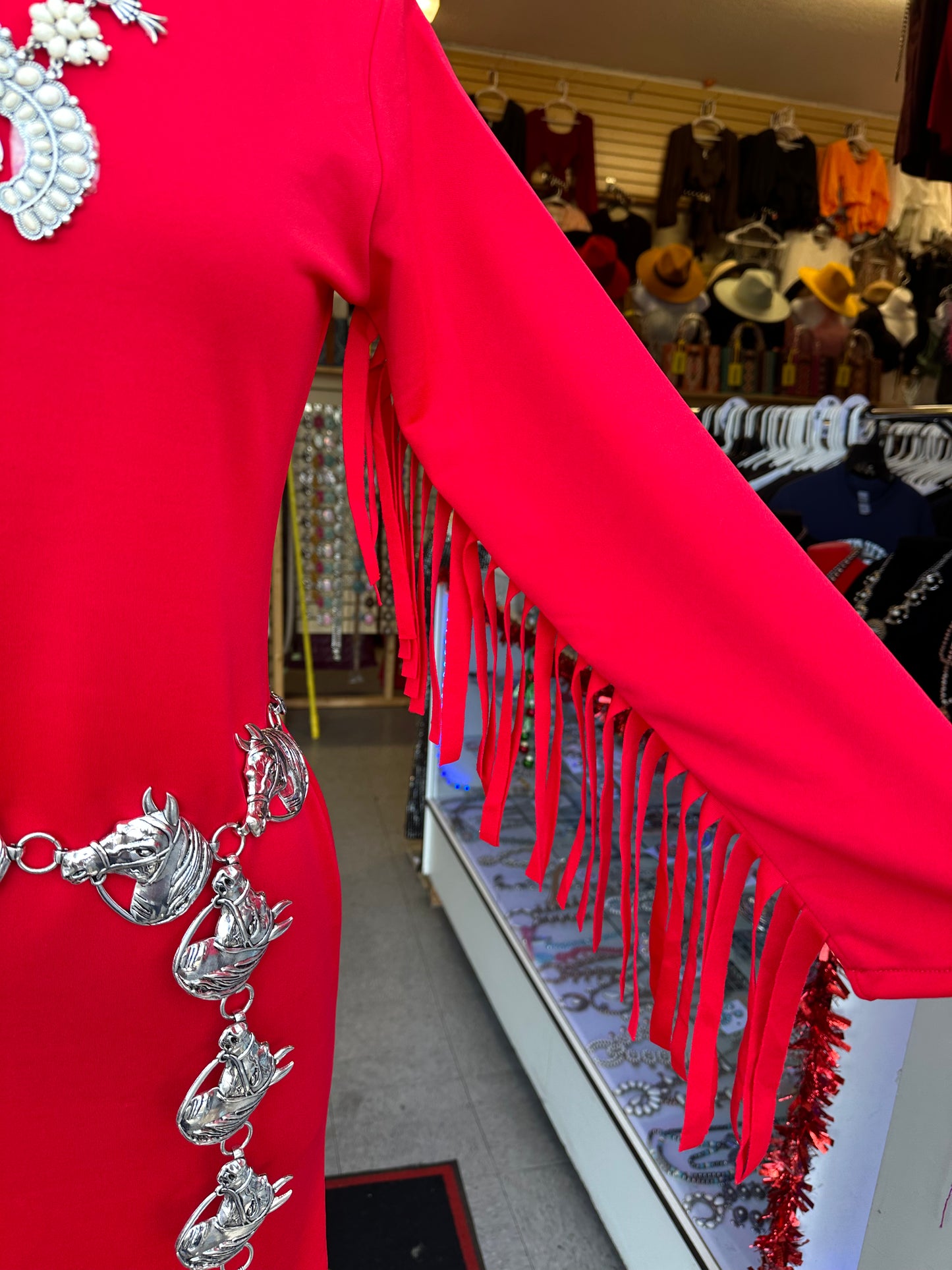 Red Fringe Dress