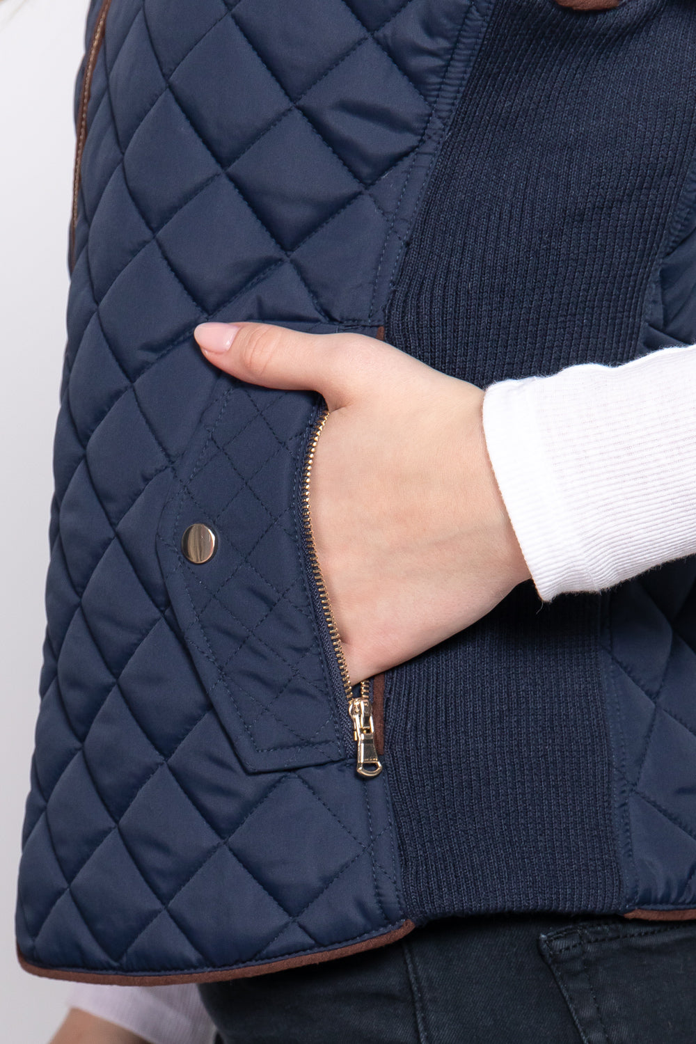 Navy blue padding vest
